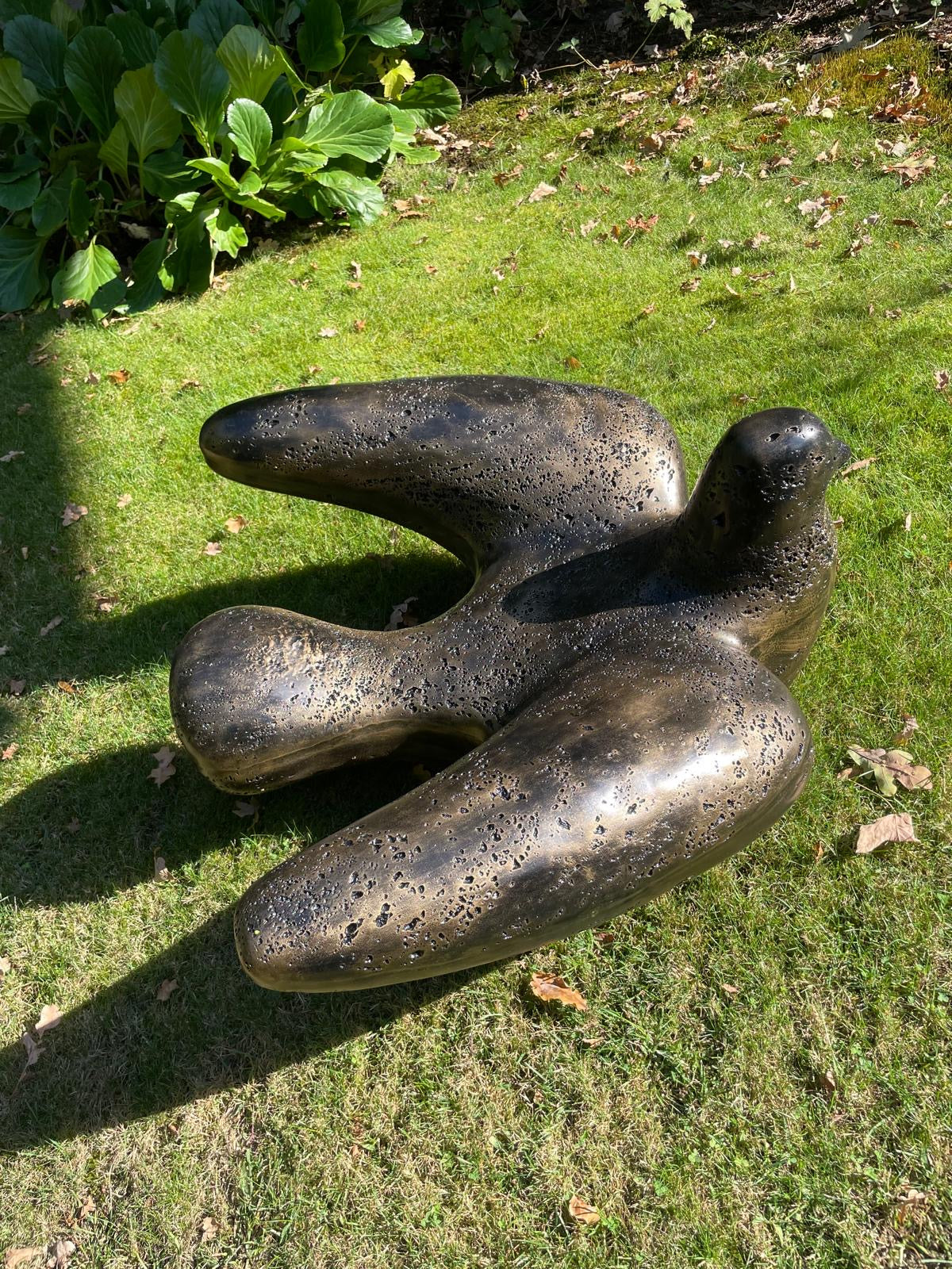 Tuinbeeld vogel, tuin, duif, zwaluw, vijver 80 cm