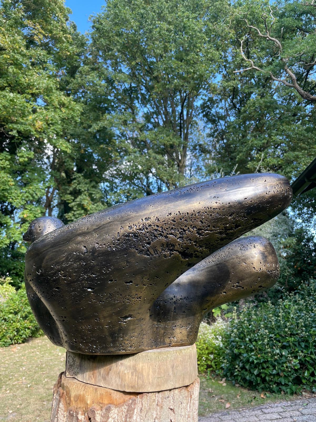 Tuinbeeld vogel, tuin, duif, zwaluw, vijver 80 cm