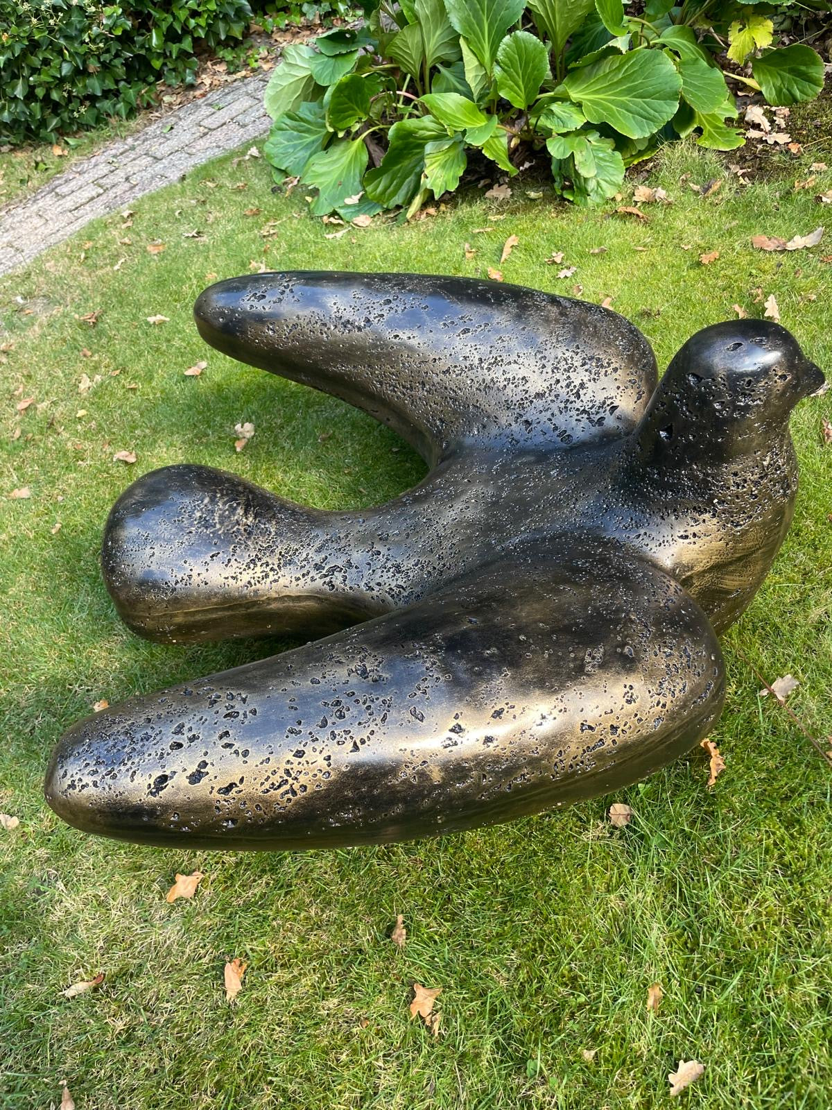 Tuinbeeld vogel, tuin, duif, zwaluw, vijver 80 cm
