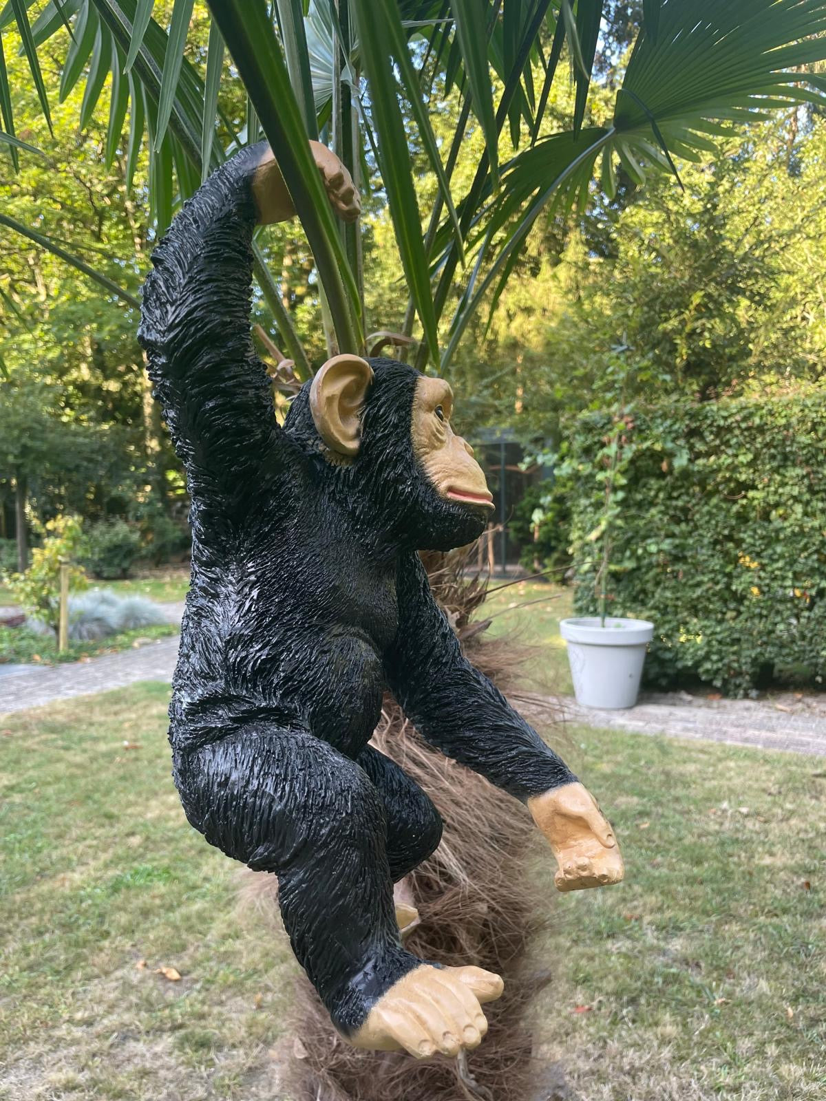 Beeld baby aapje, tuin, babykamer, dieren 42cm