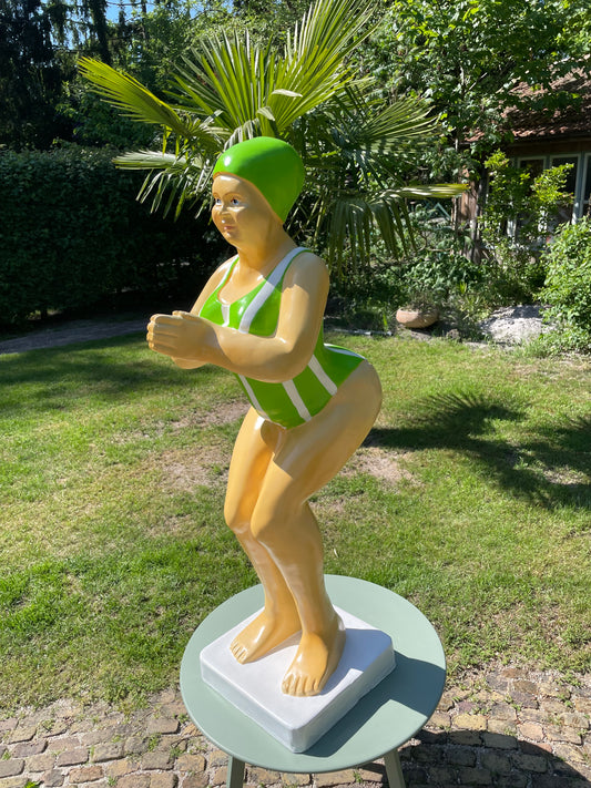 Duikende dame Groen jacuzzi tuin, zwembad, vijver 115cm