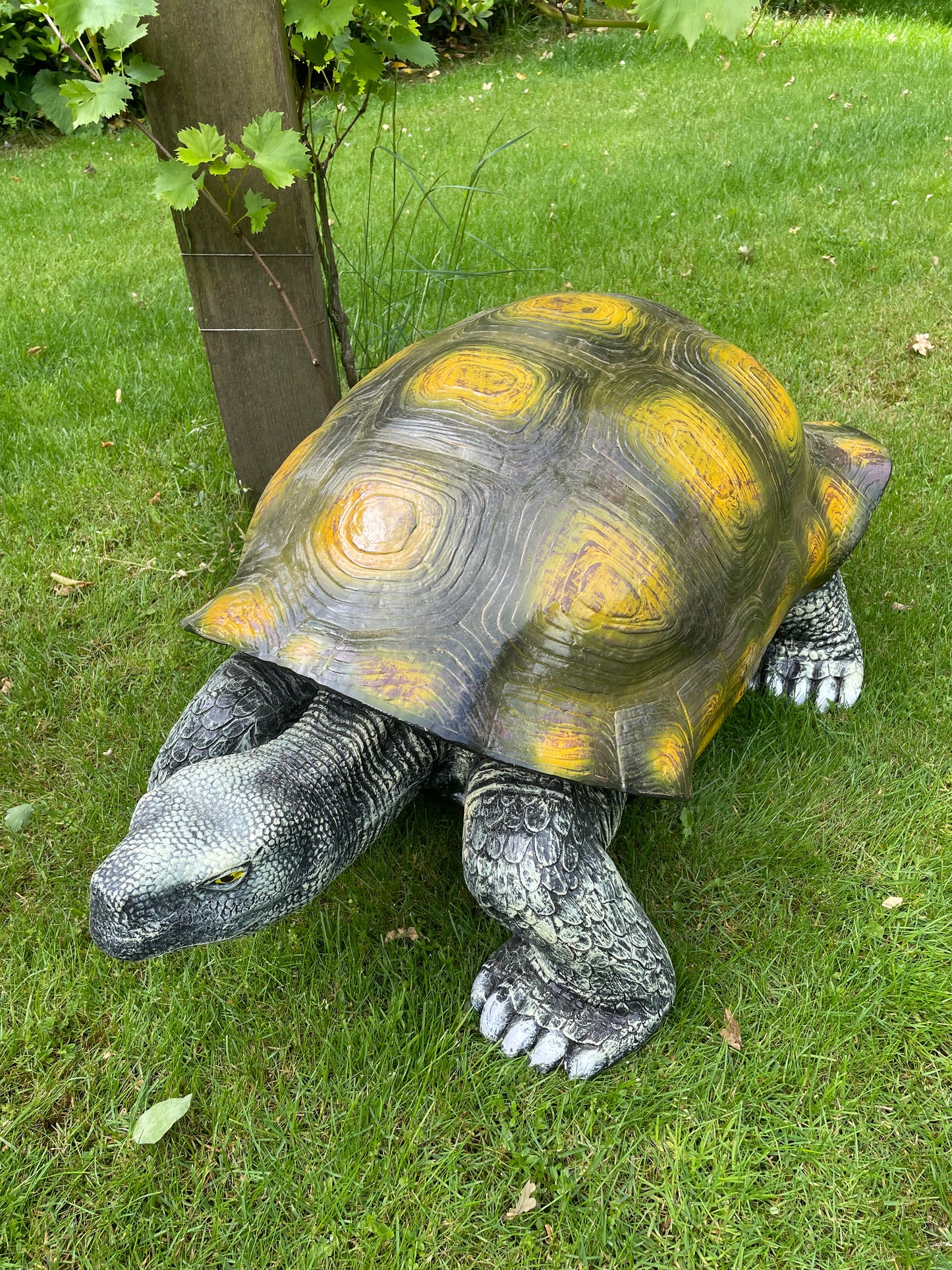 (Tuin)Beeld schildpad, gazon, tuin, vijver, 100 cm