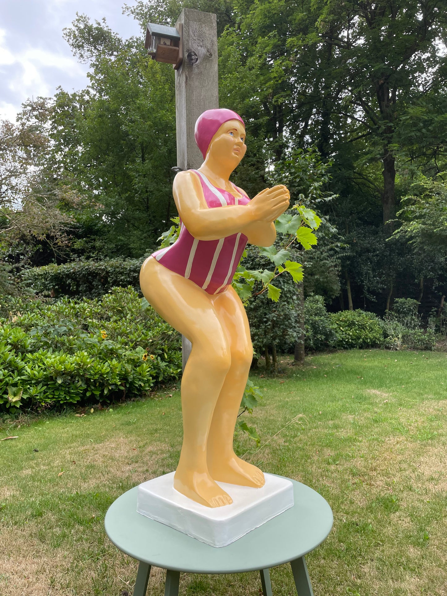Duikende dame Fuchsia jacuzzi tuin, zwembad, vijver 115cm