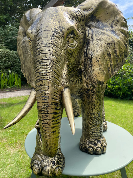 Olifant brons, tuin, babykamer, zwanger 100 cm