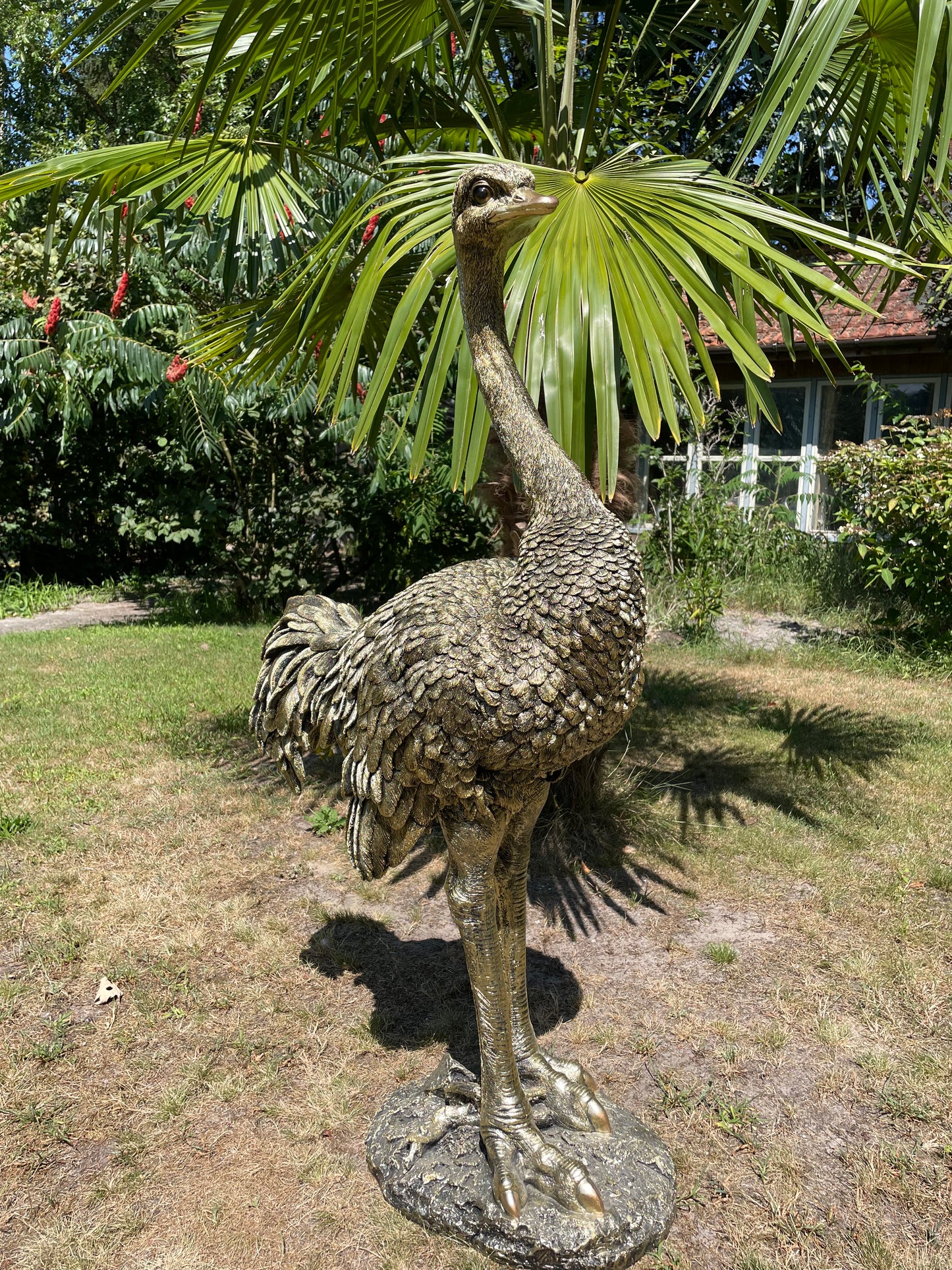 Beeld Struisvogel groot, gazon, tuin, dierentuin 110cm