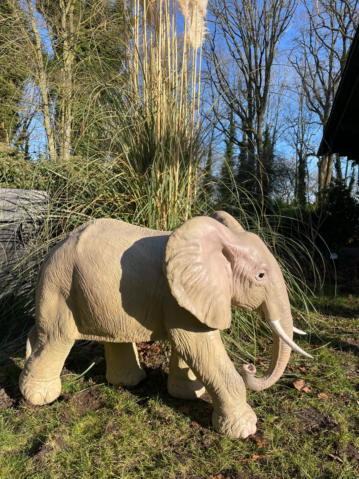 Olifant grijs, tuin, babykamer, zwanger 100 cm