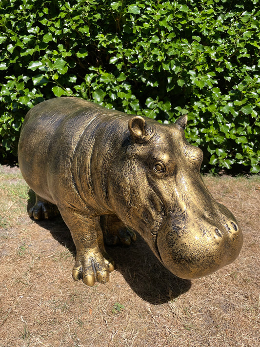 Beeld Nijlpaard, hippo, vijver, tuin 90 cm