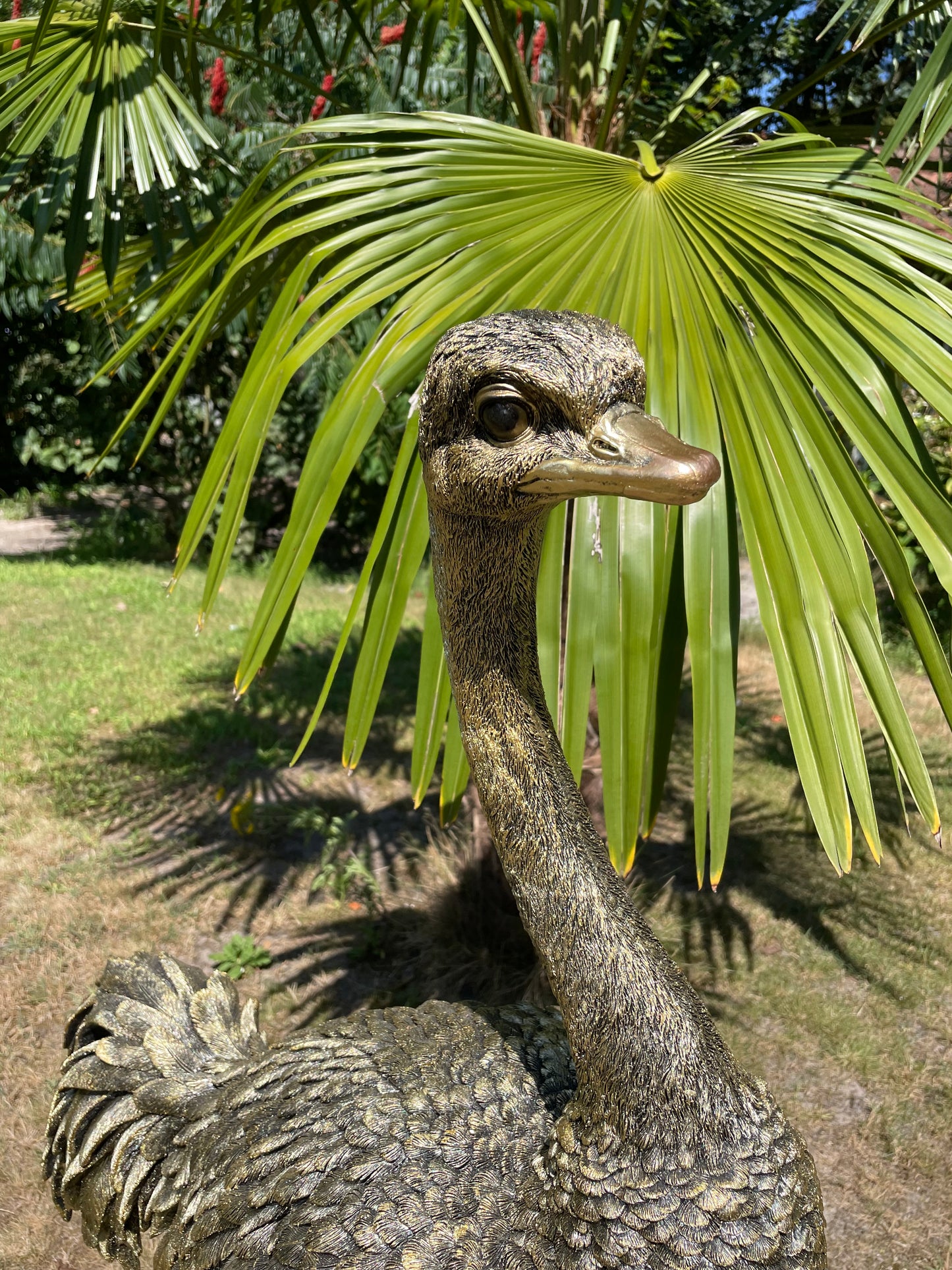Beeld Struisvogel groot, gazon, tuin, dierentuin 110cm