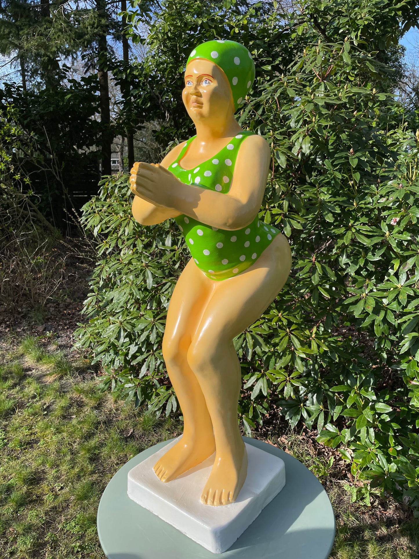 Duikende dame Groen bolletje jacuzzi tuin, zwembad, vijver 115cm