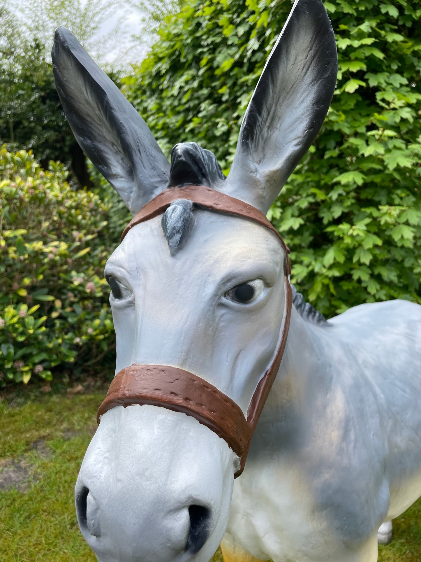 Beeld Ezel grijs tuin, vijver, boerderij, dierentuin 100cm