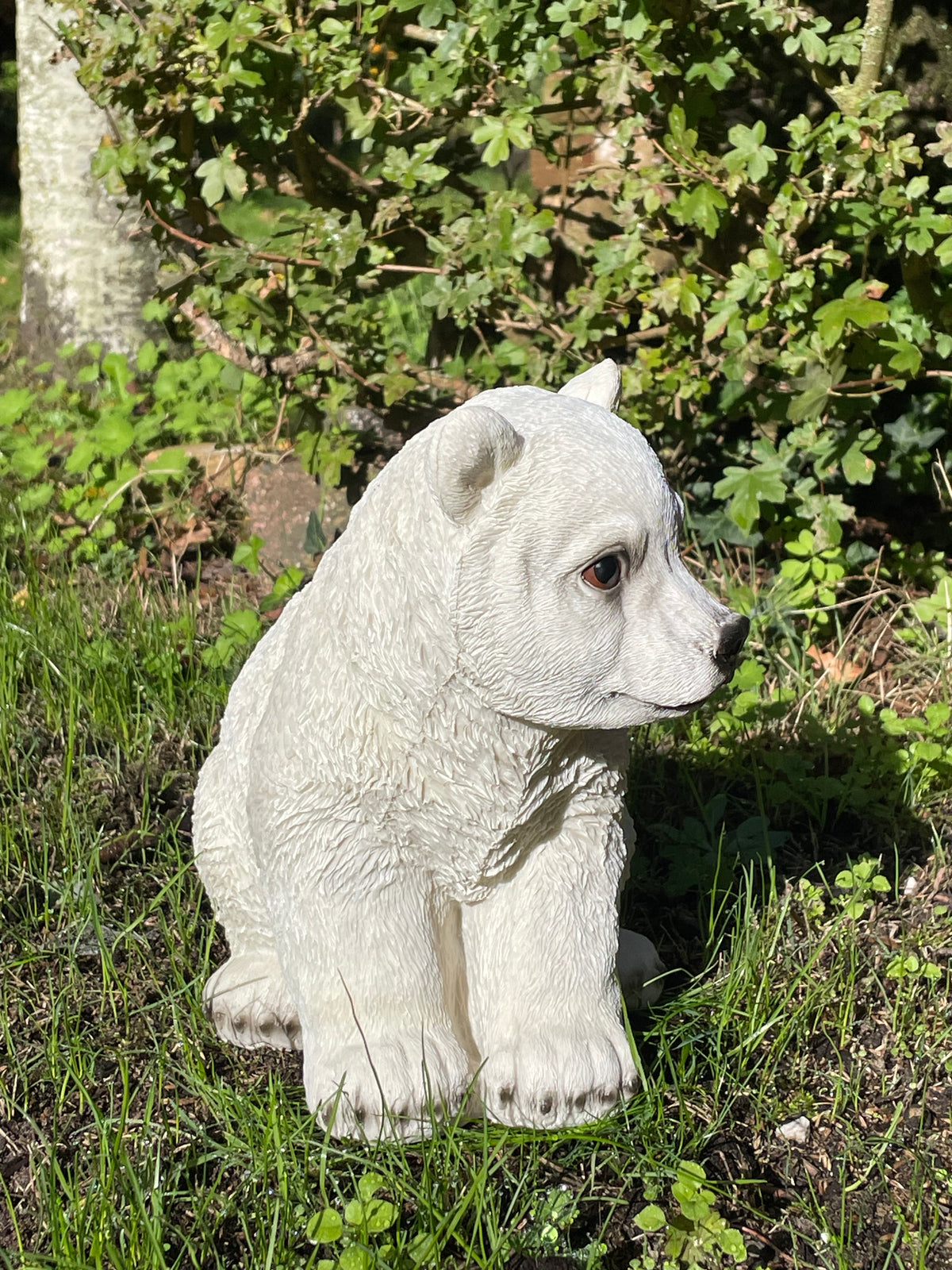 Tuinbeeld IJSbeer wit  dierentuin, vijver, tuin, 25cm