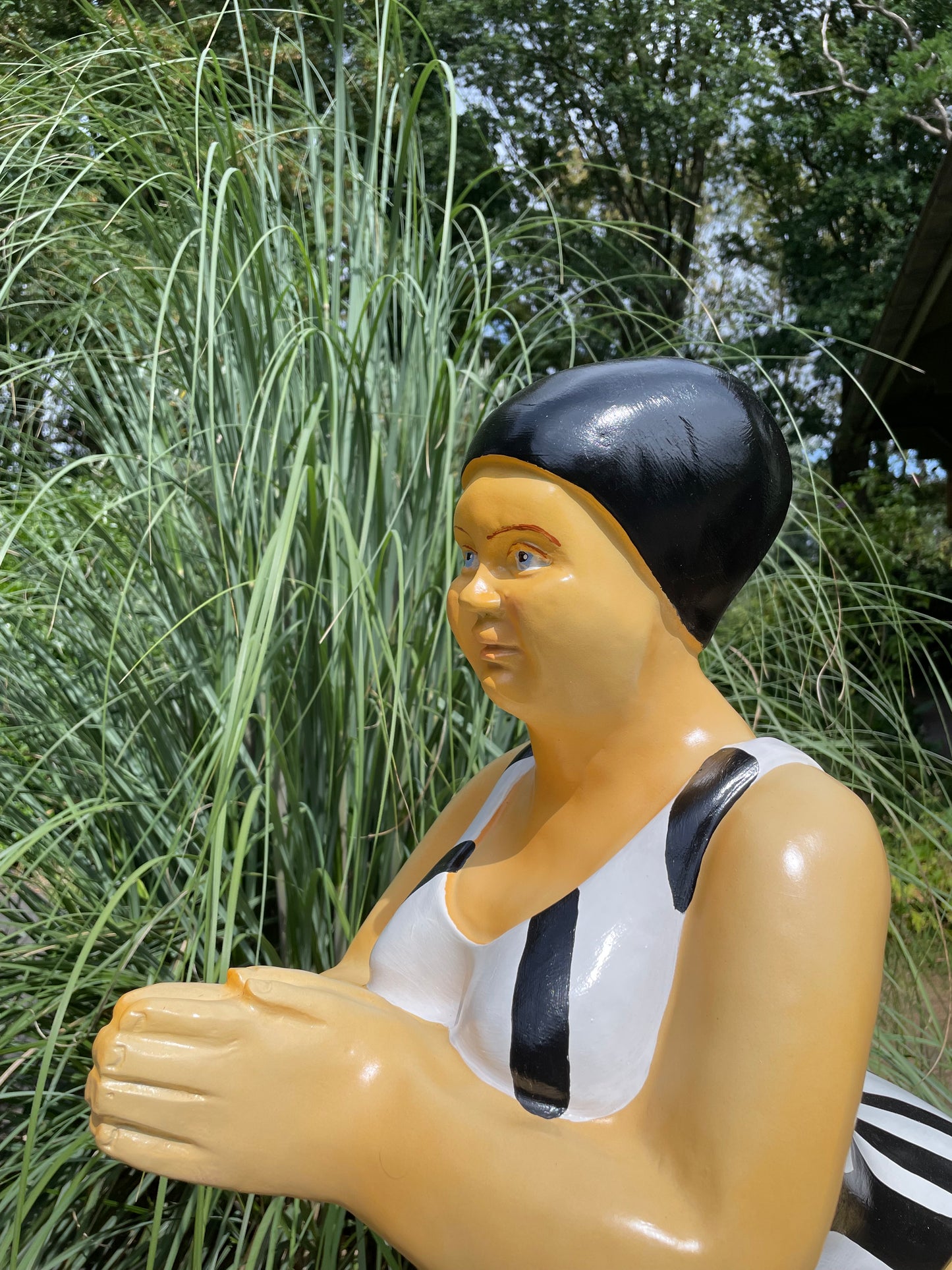 Duikende dame zwart-wit jacuzzi tuin, zwembad, vijver 115cm