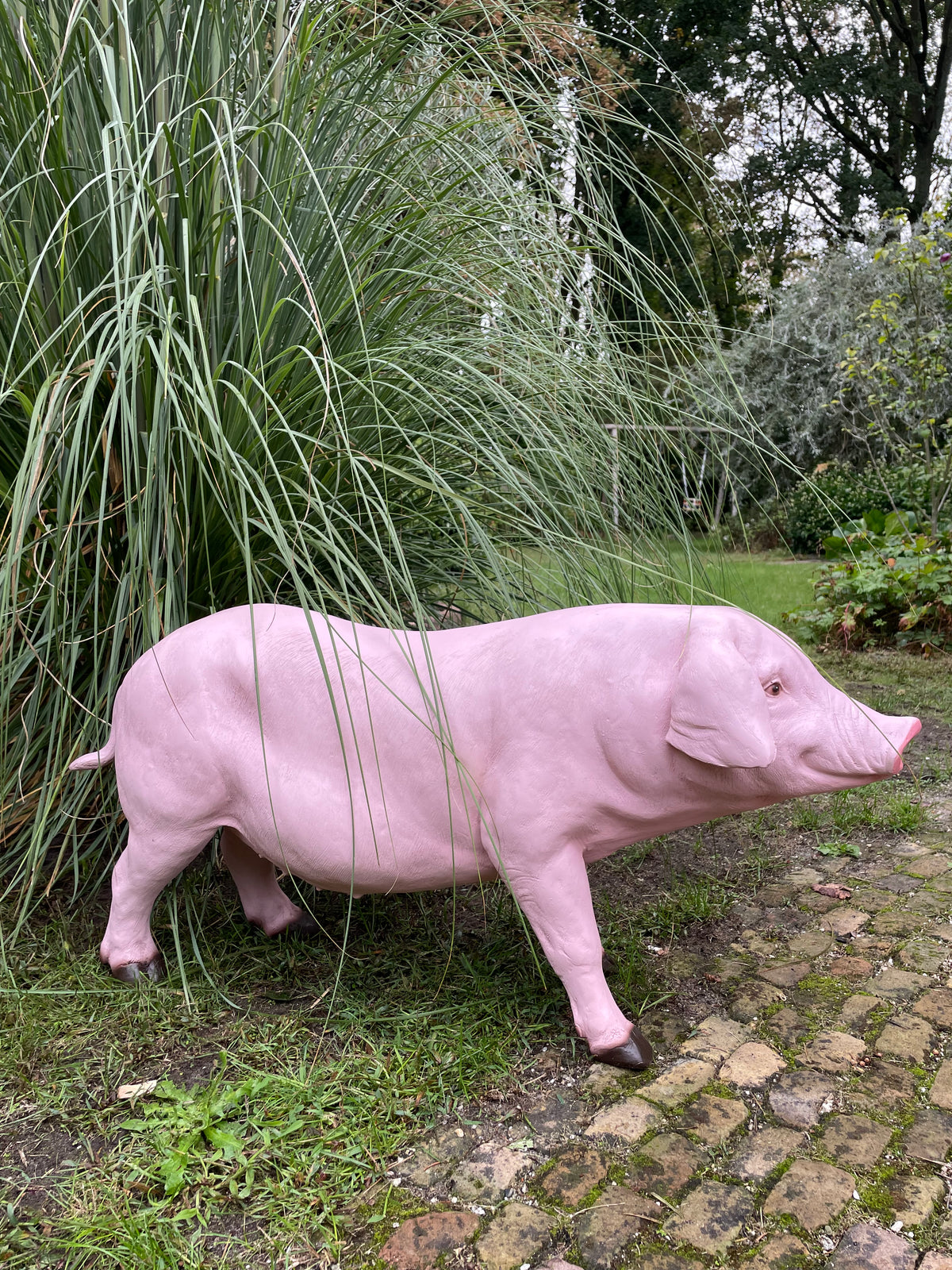 Varken, roze, tuin, gazon, manege, boerderij 100cm