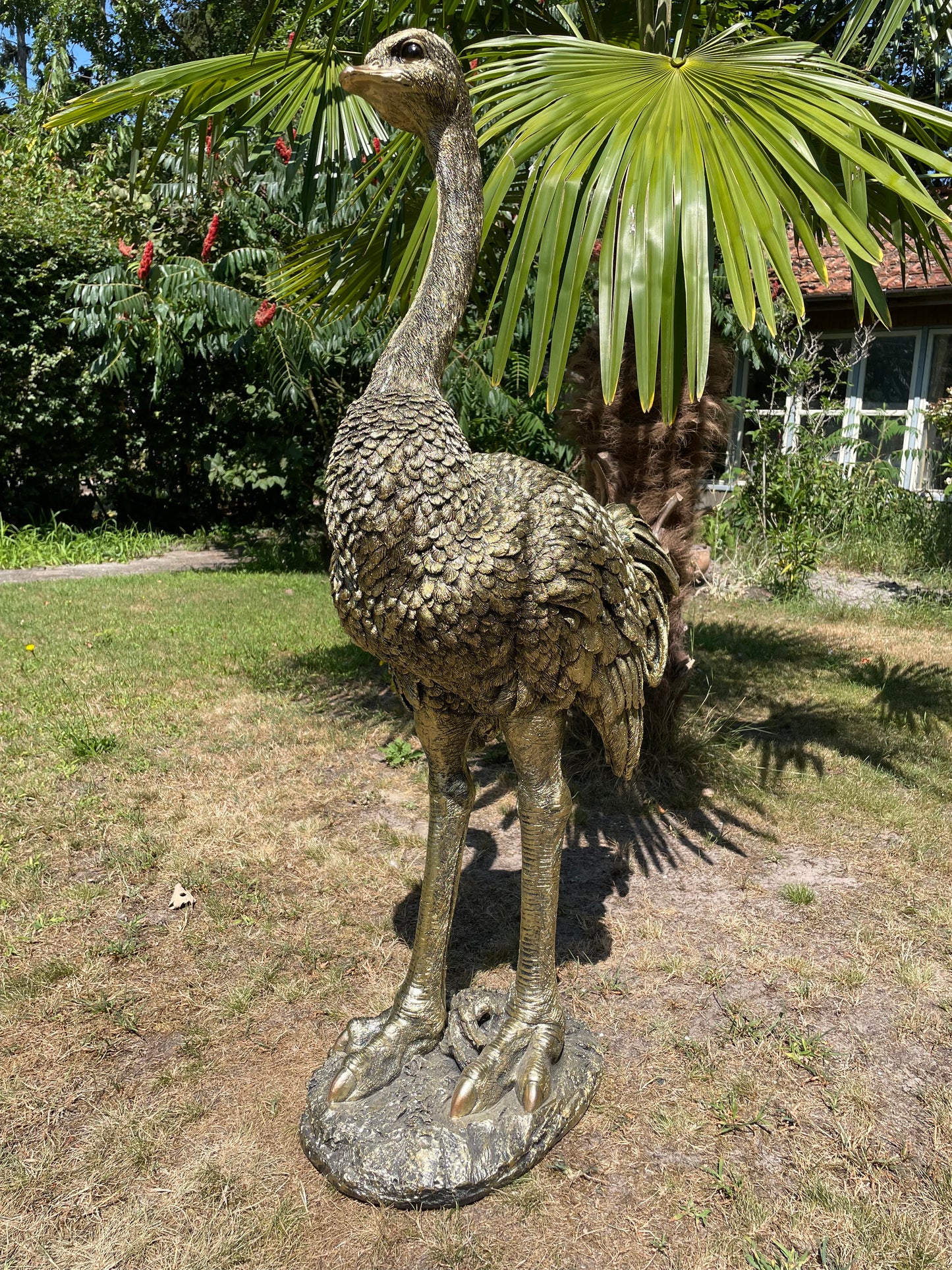 Beeld Struisvogel groot, gazon, tuin, dierentuin 110cm