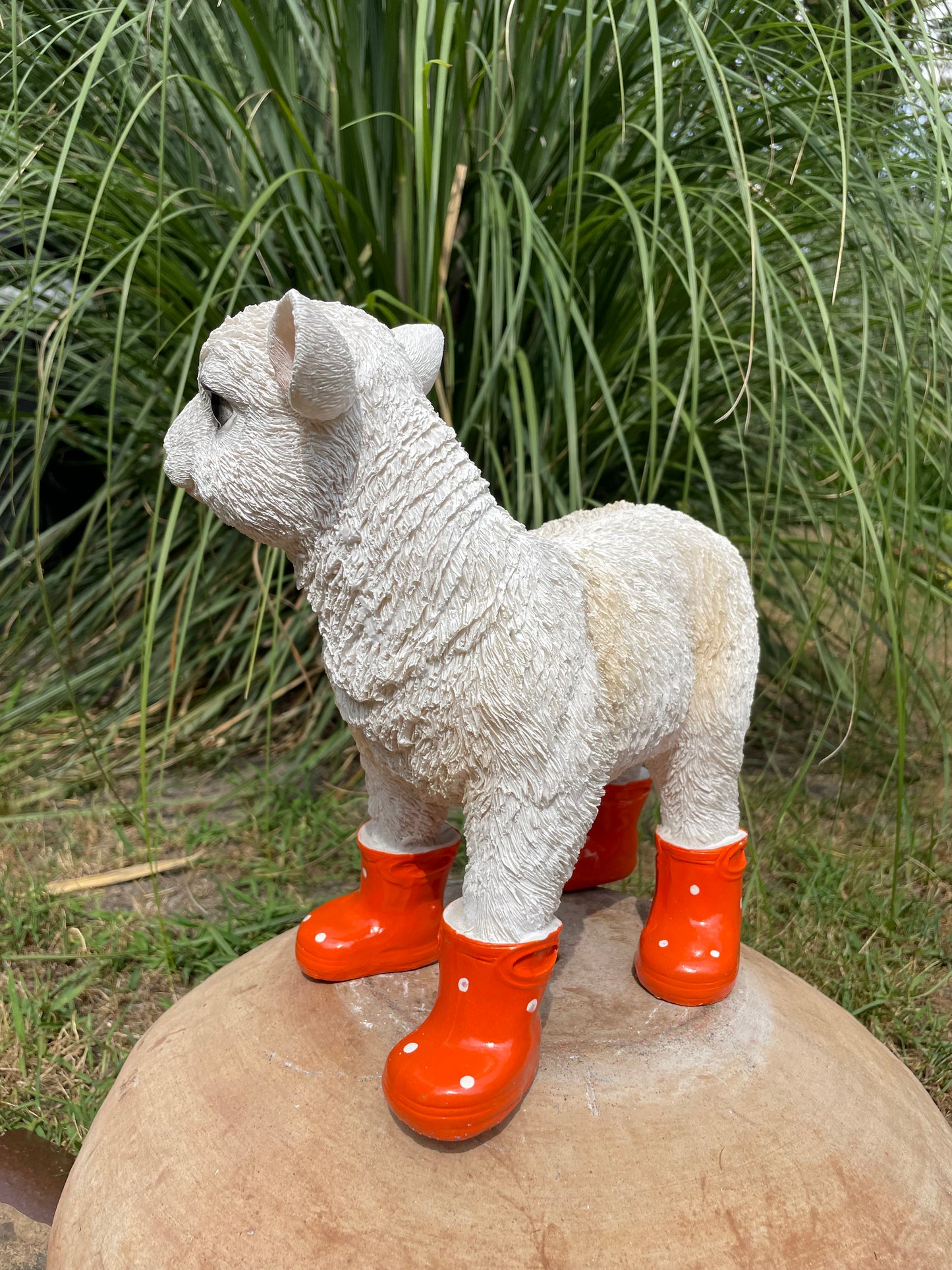 Lammetje laarsjes, boerderij, tuin, Oranje 30cm