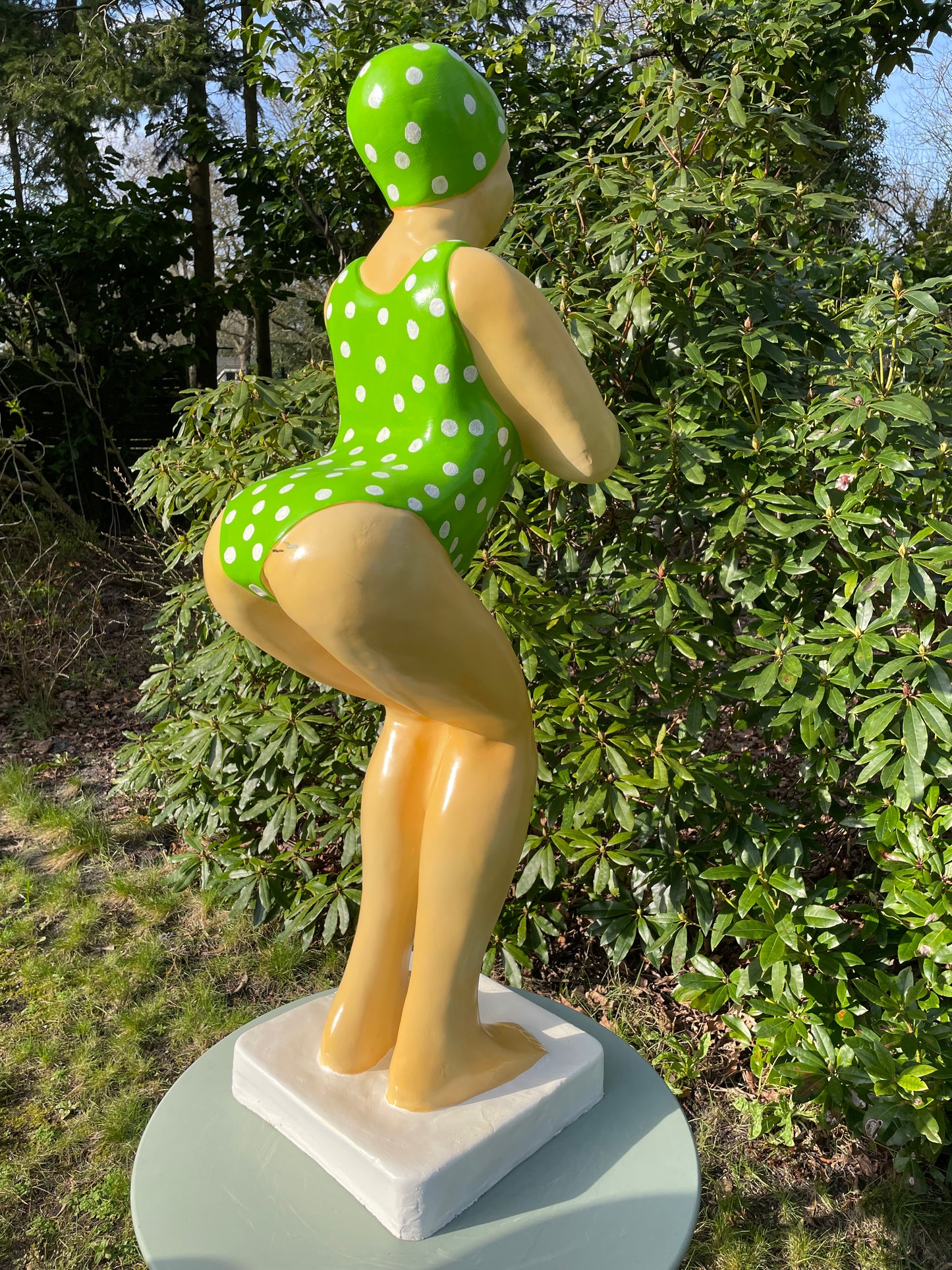 Duikende dame Groen bolletje jacuzzi tuin, zwembad, vijver 115cm
