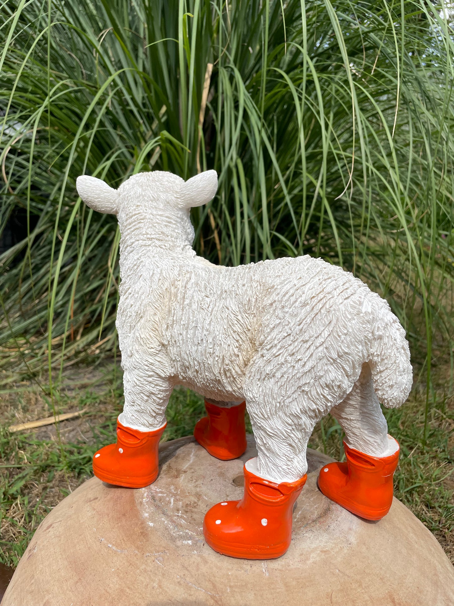 Lammetje laarsjes, boerderij, tuin, Oranje 30cm