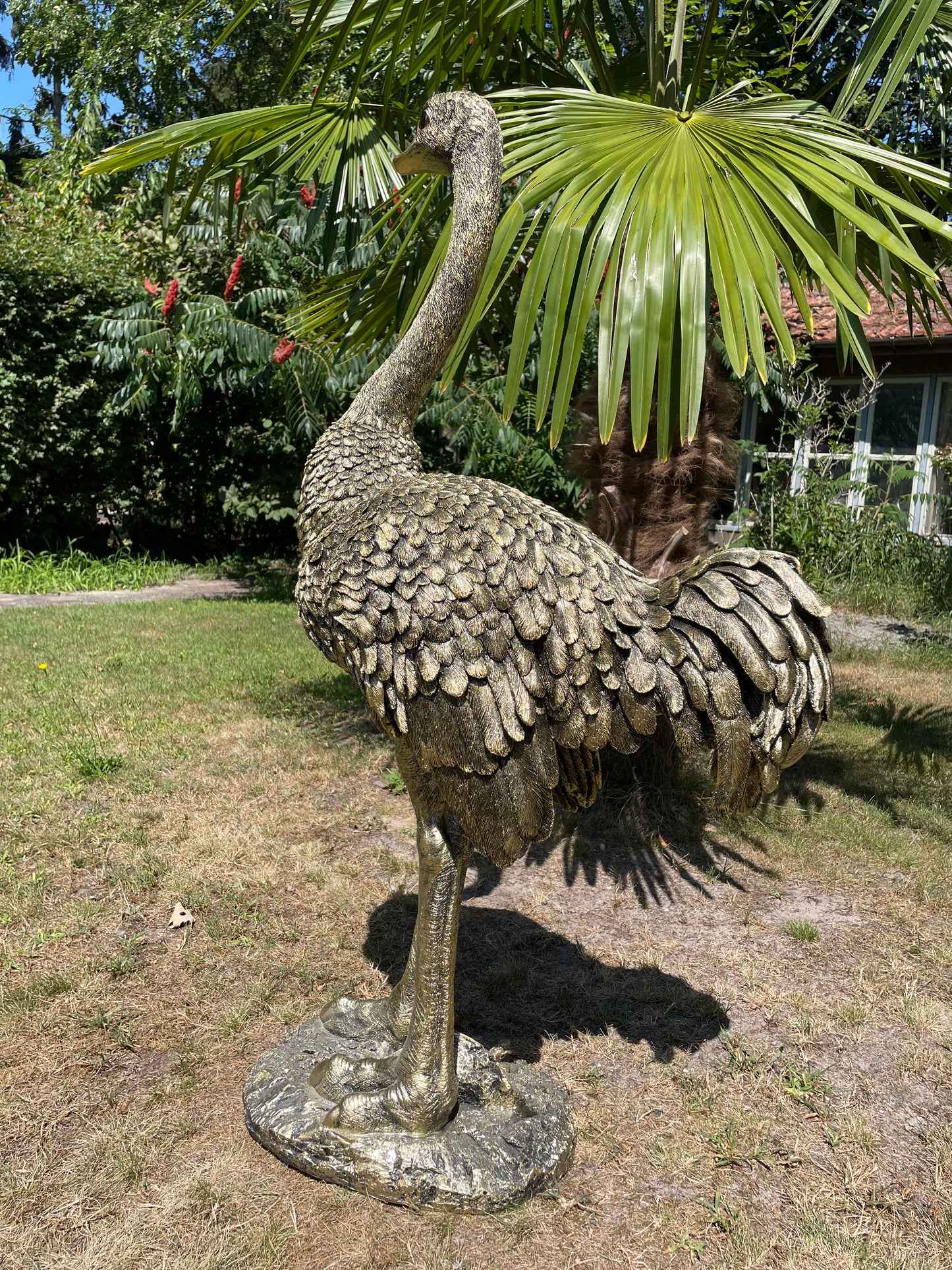 Beeld Struisvogel groot, gazon, tuin, dierentuin 110cm