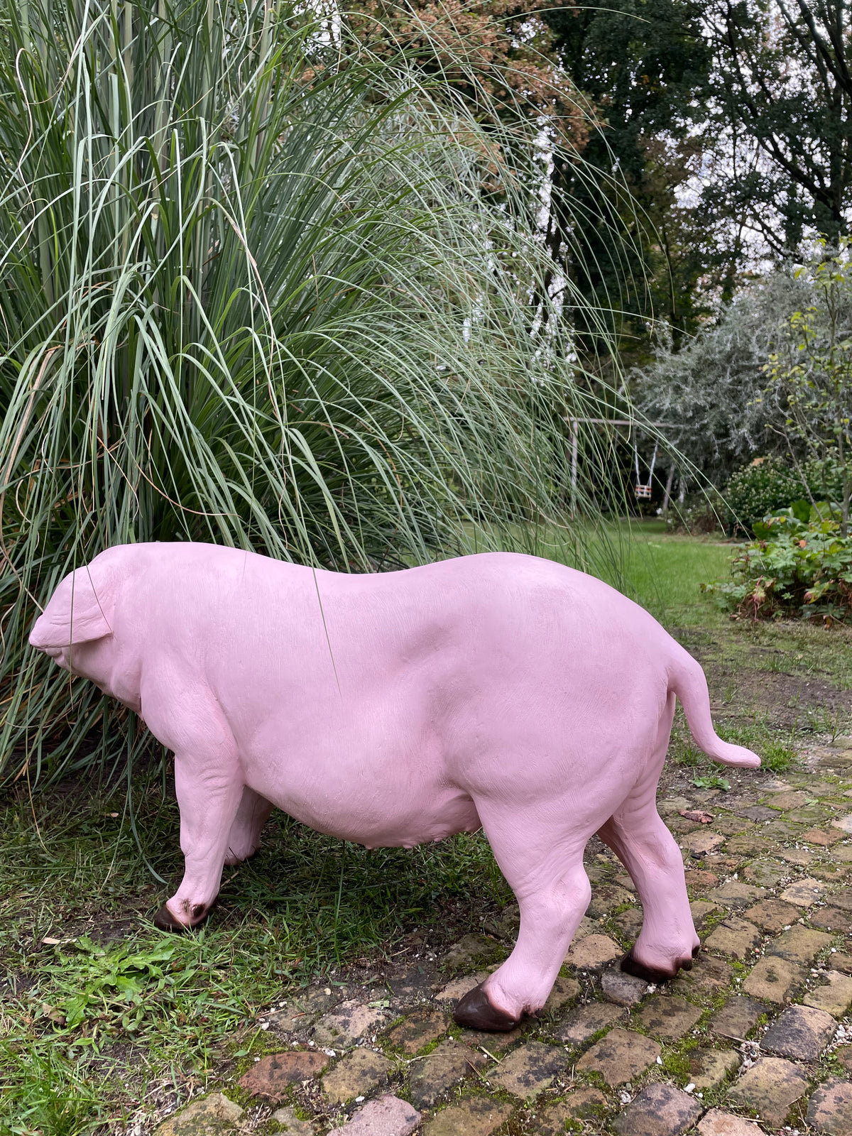 Varken, roze, tuin, gazon, manege, boerderij 100cm