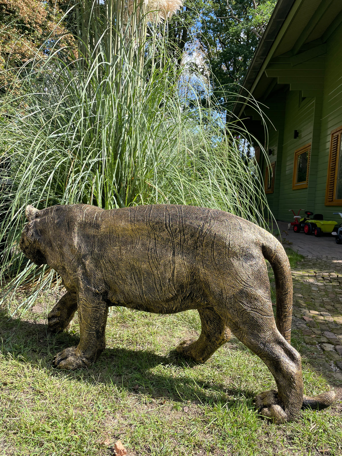 Tijger antiek goud gazon, tuin, dierentuin, 140cm