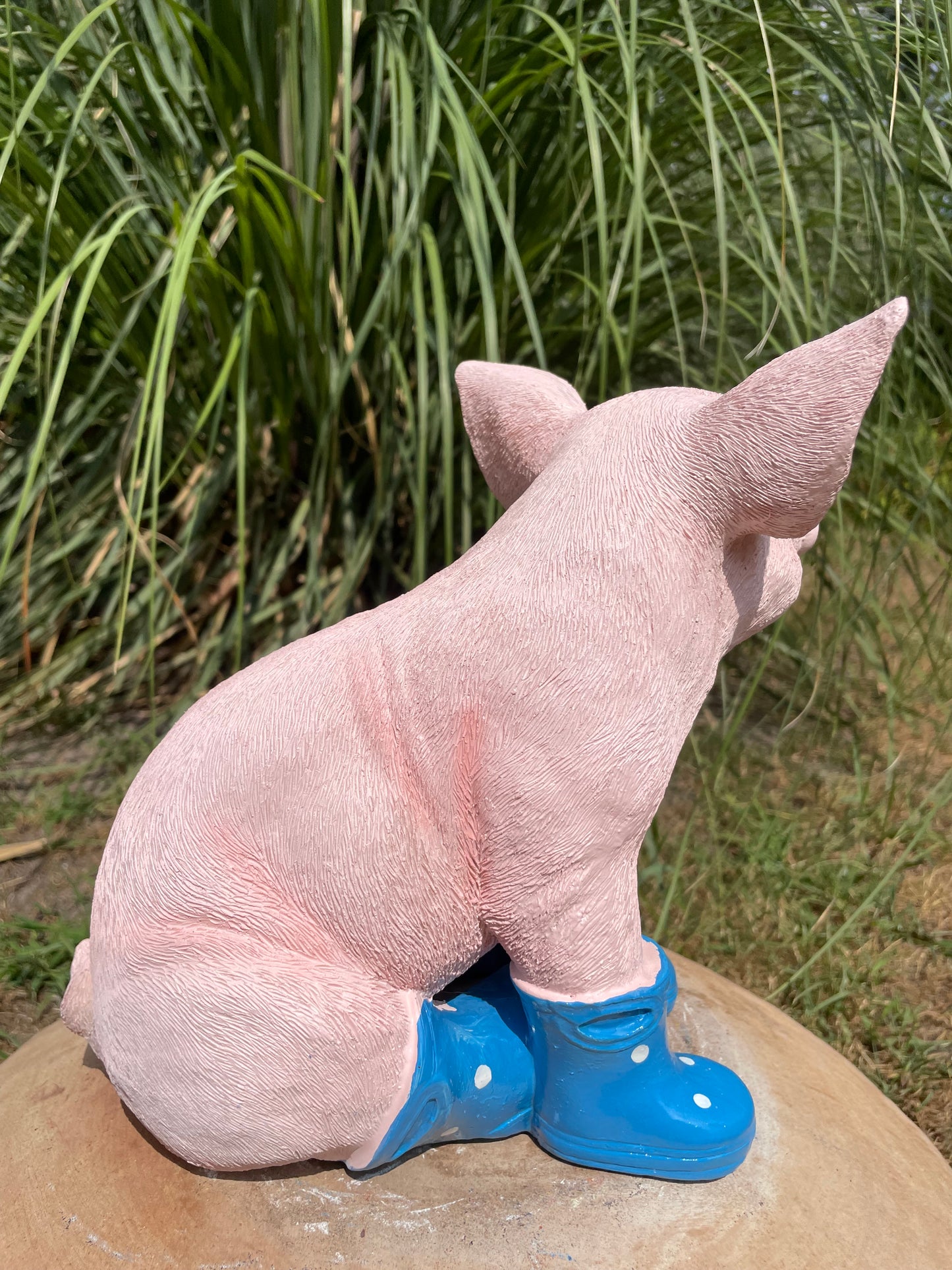 Varken laarsjes zittend, kinder, babykamer Blauw 25cm