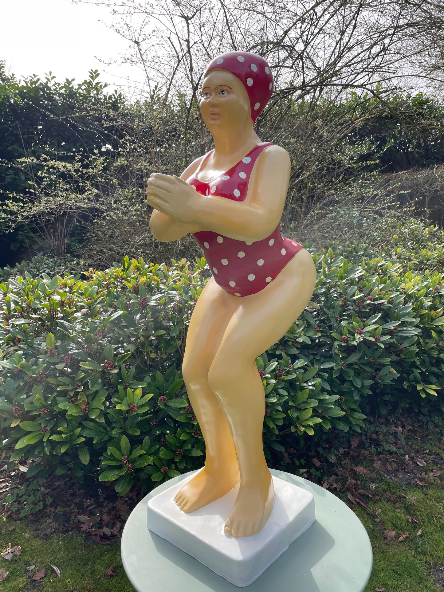Duikende dame Rood bolletje jacuzzi tuin, zwembad, vijver 115cm