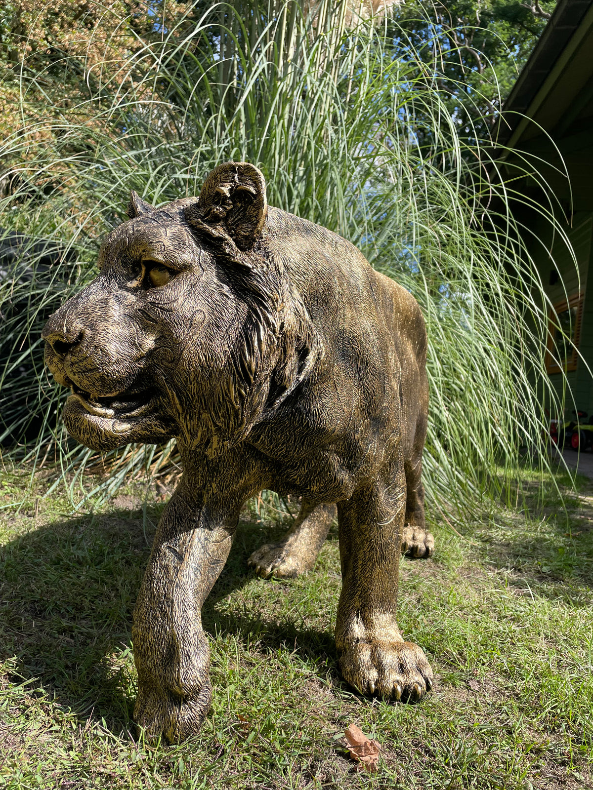 Tijger antiek goud gazon, tuin, dierentuin, 140cm