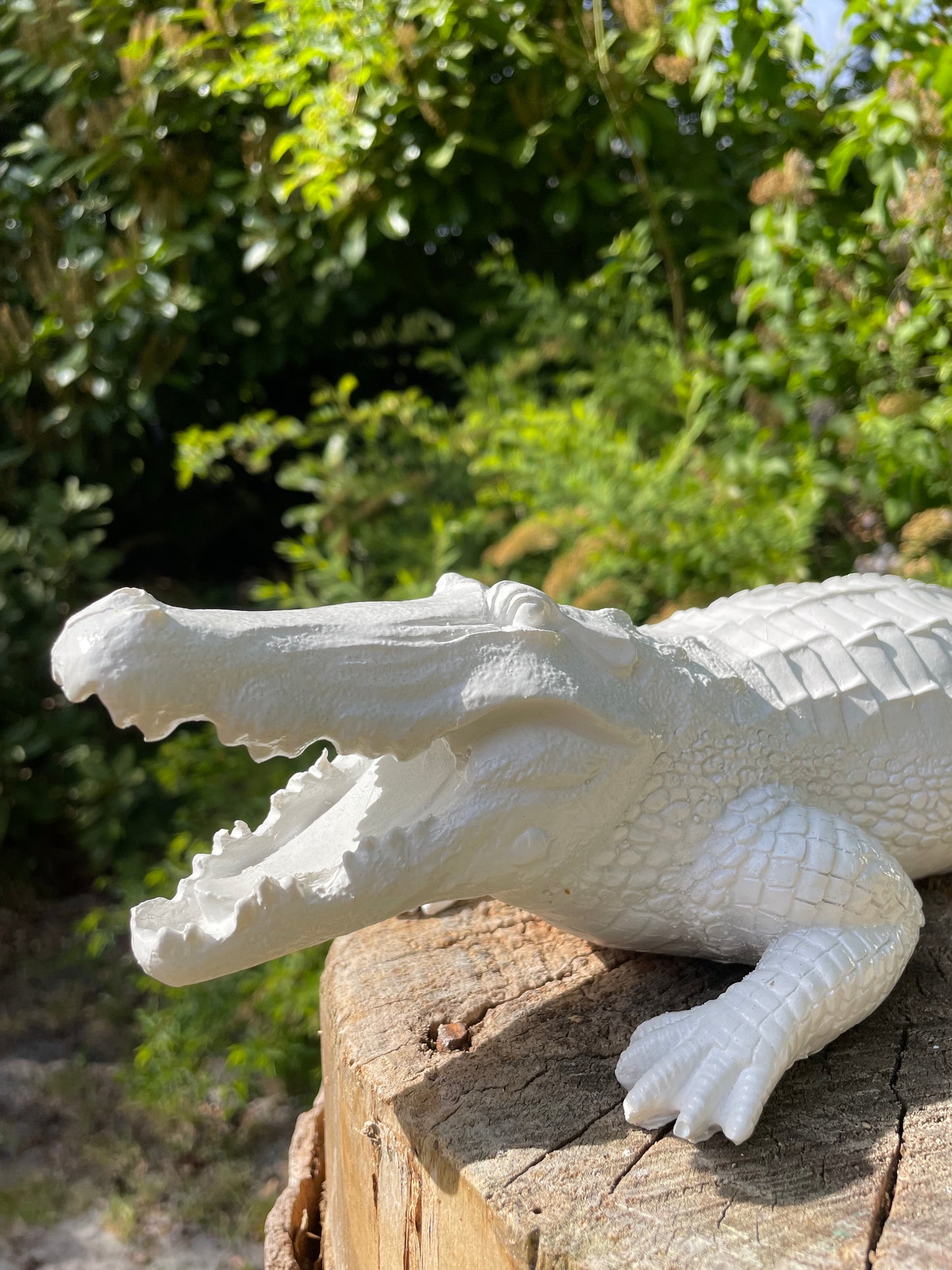 Beeld krokodil tuin, gazon, dierentuin, boerderij 45cm