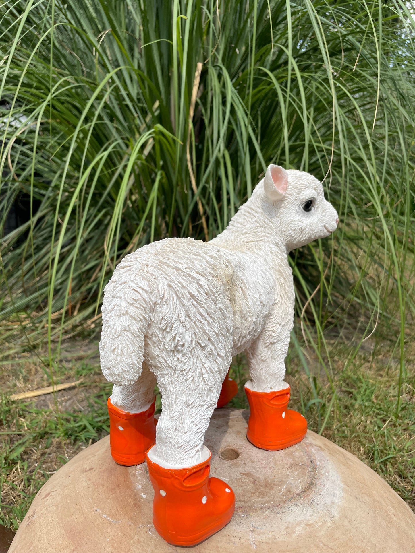 Lammetje laarsjes, boerderij, tuin, Oranje 30cm