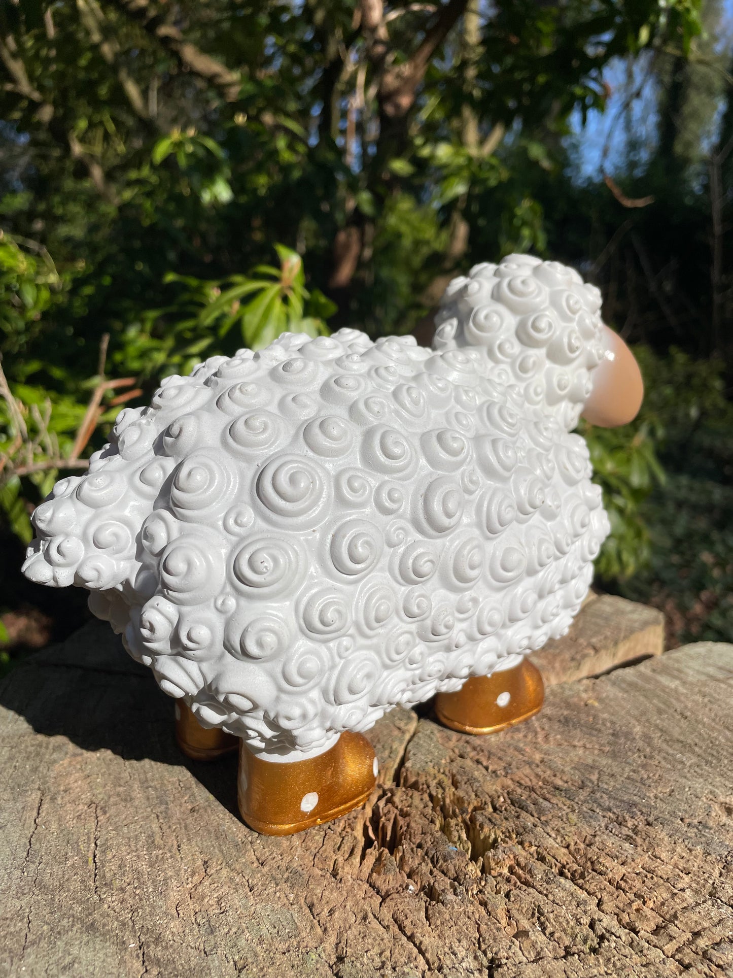 Bolschaapje gouden laarsjes, kinder, babykamer 23cm