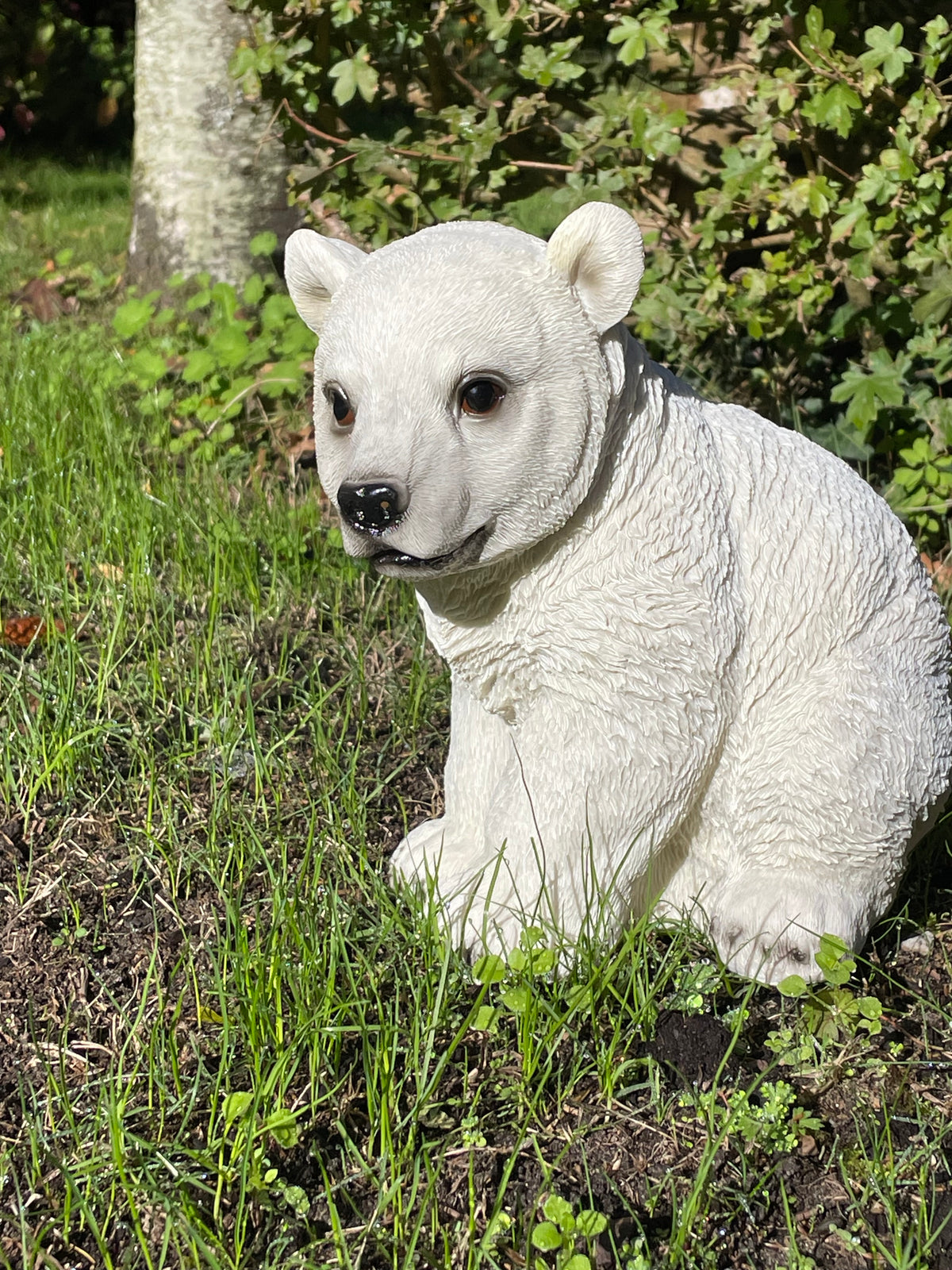 Tuinbeeld IJSbeer wit  dierentuin, vijver, tuin, 25cm