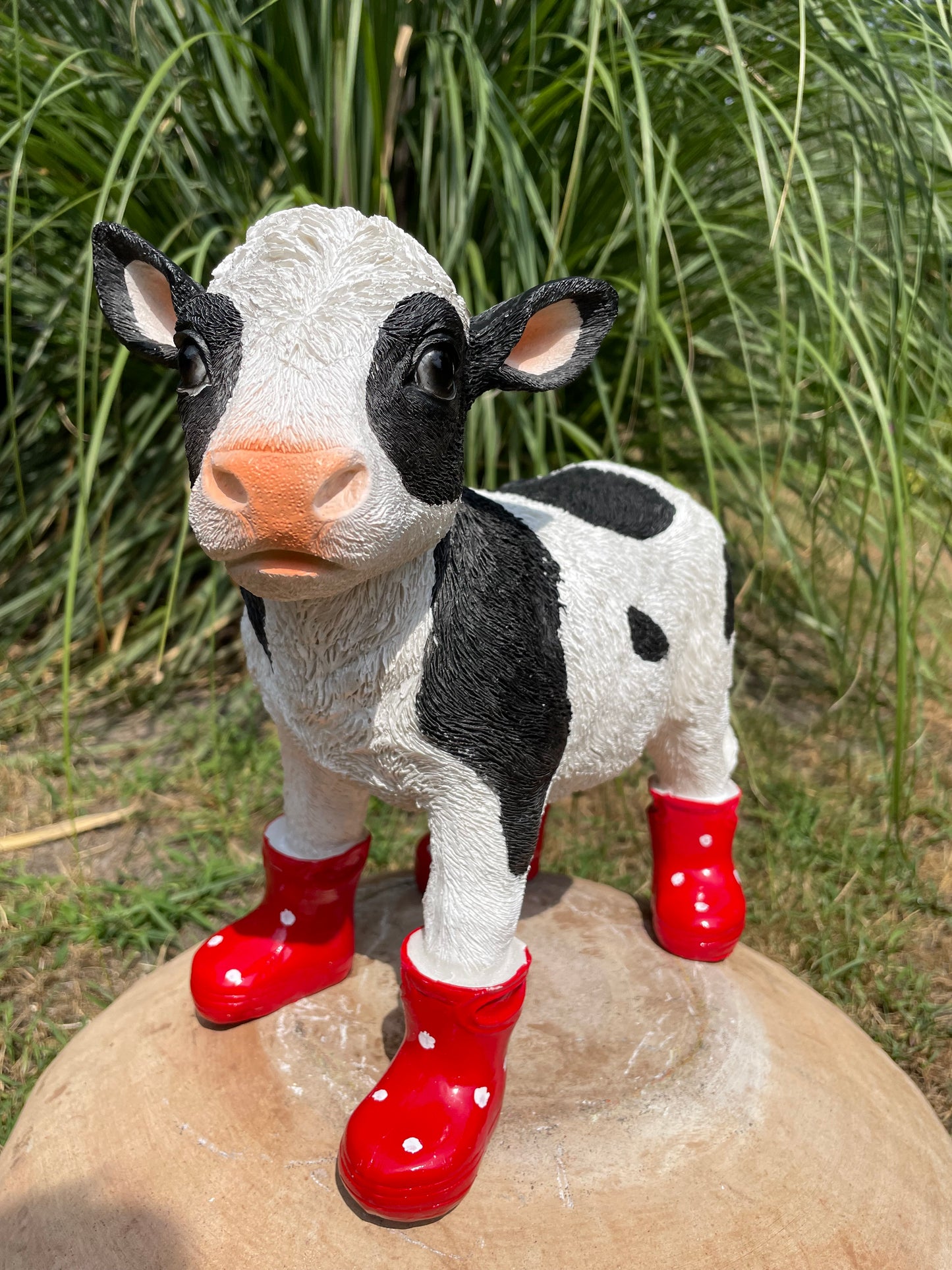 Kalfje laarsjes, boerderij, tuin, Rood 30cm