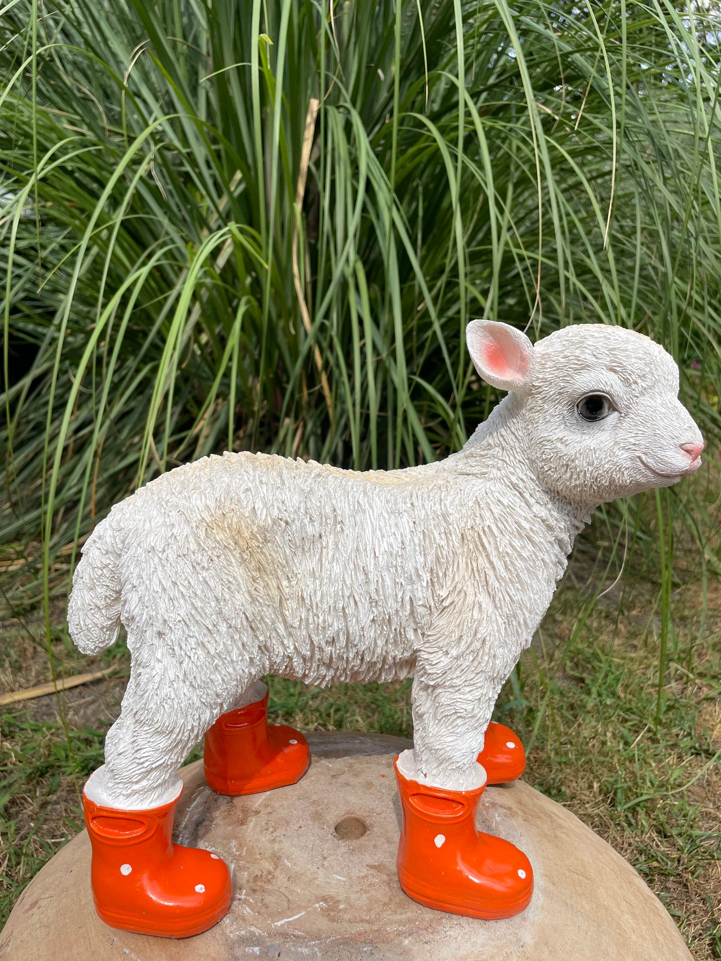 Lammetje laarsjes, boerderij, tuin, Oranje 30cm