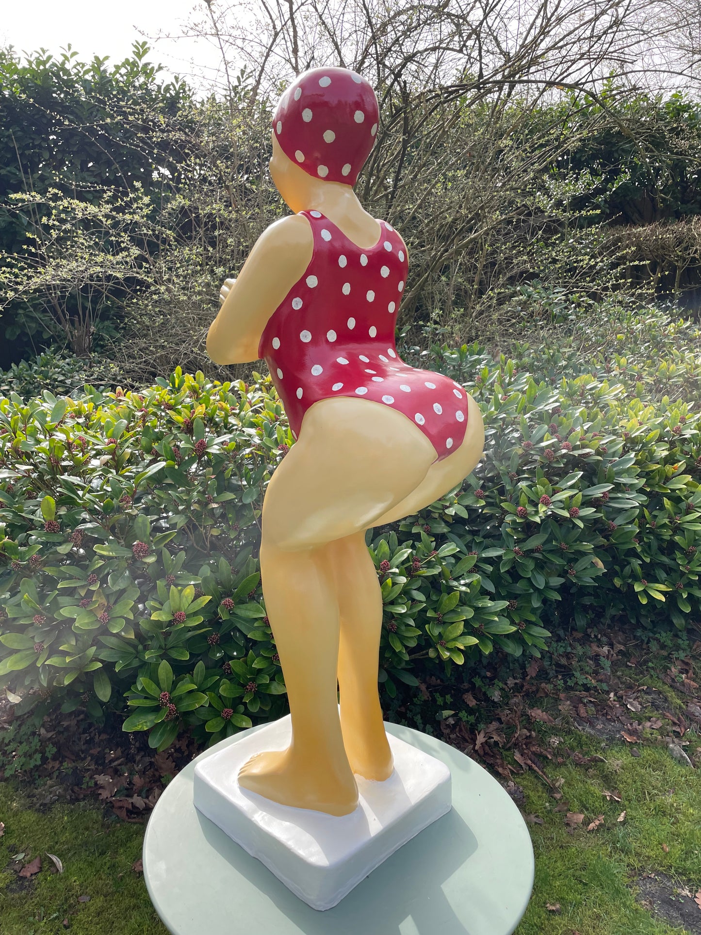Duikende dame Rood bolletje jacuzzi tuin, zwembad, vijver 115cm