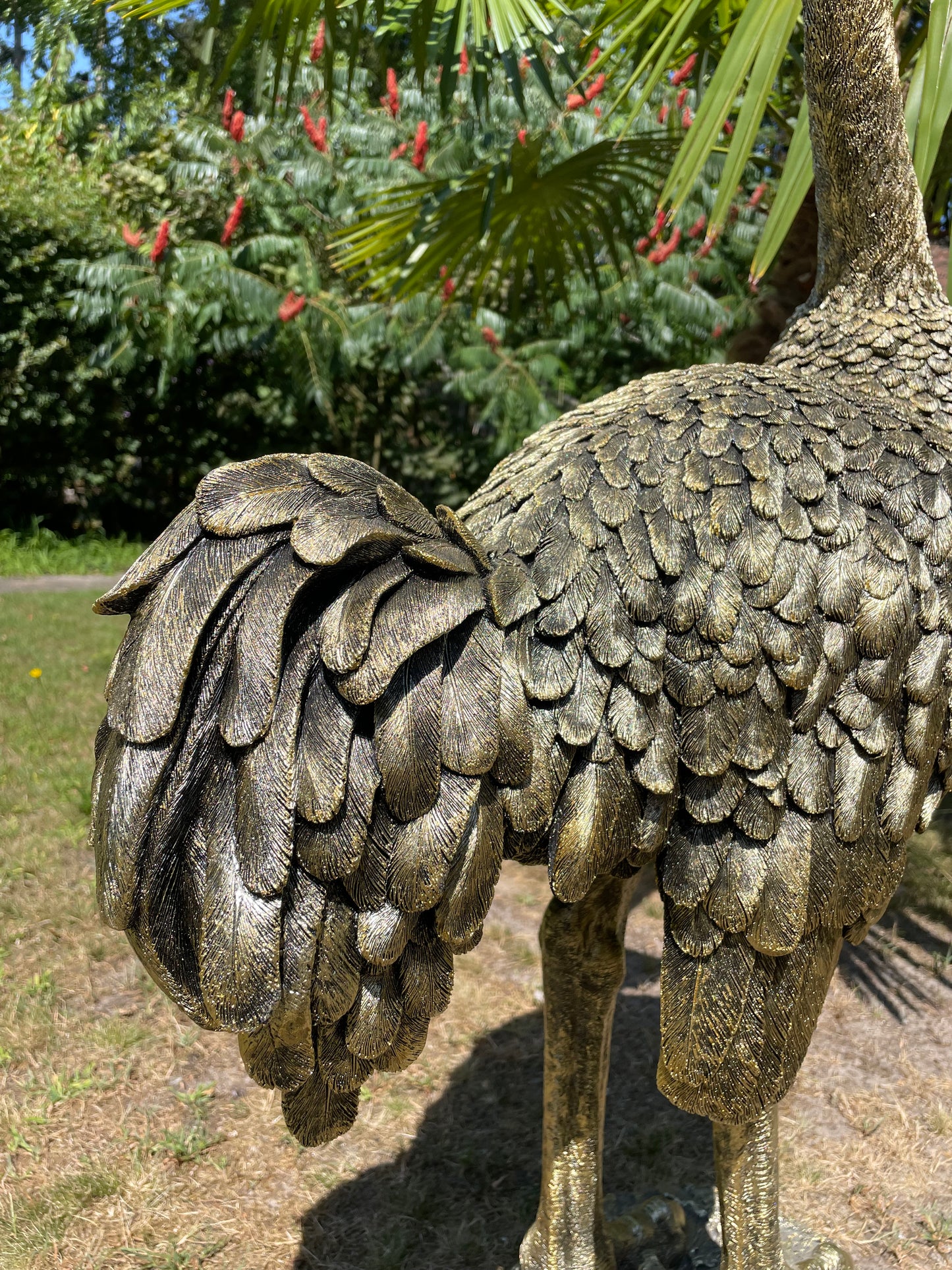 Beeld Struisvogel groot, gazon, tuin, dierentuin 110cm