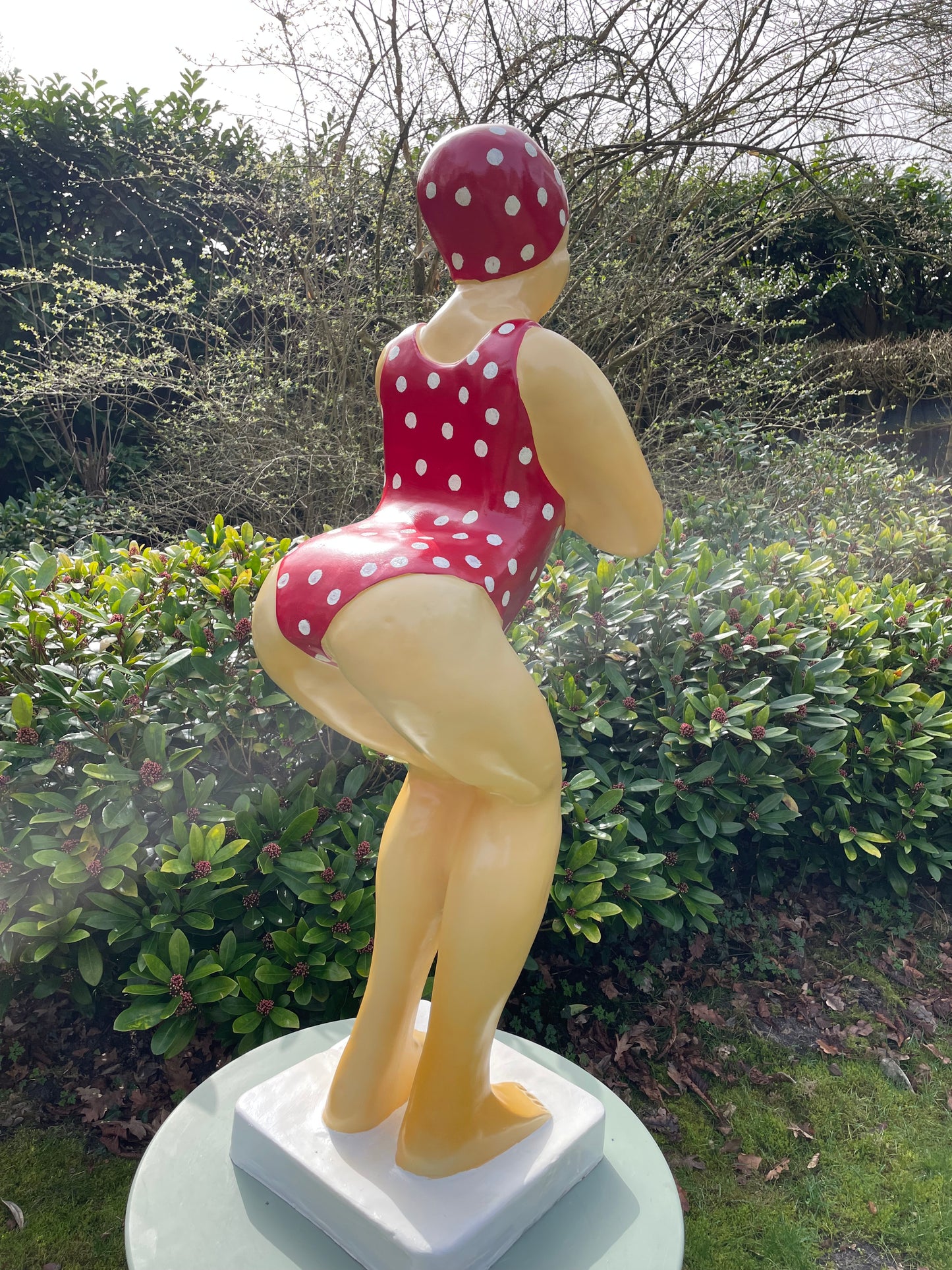 Duikende dame Rood bolletje jacuzzi tuin, zwembad, vijver 115cm