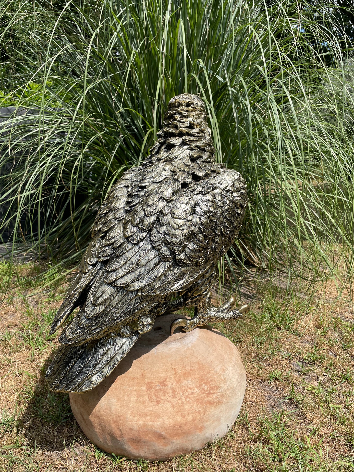 Tuinbeeld Arend antiek goud gazon, tuin, dierentuin, 55 cm