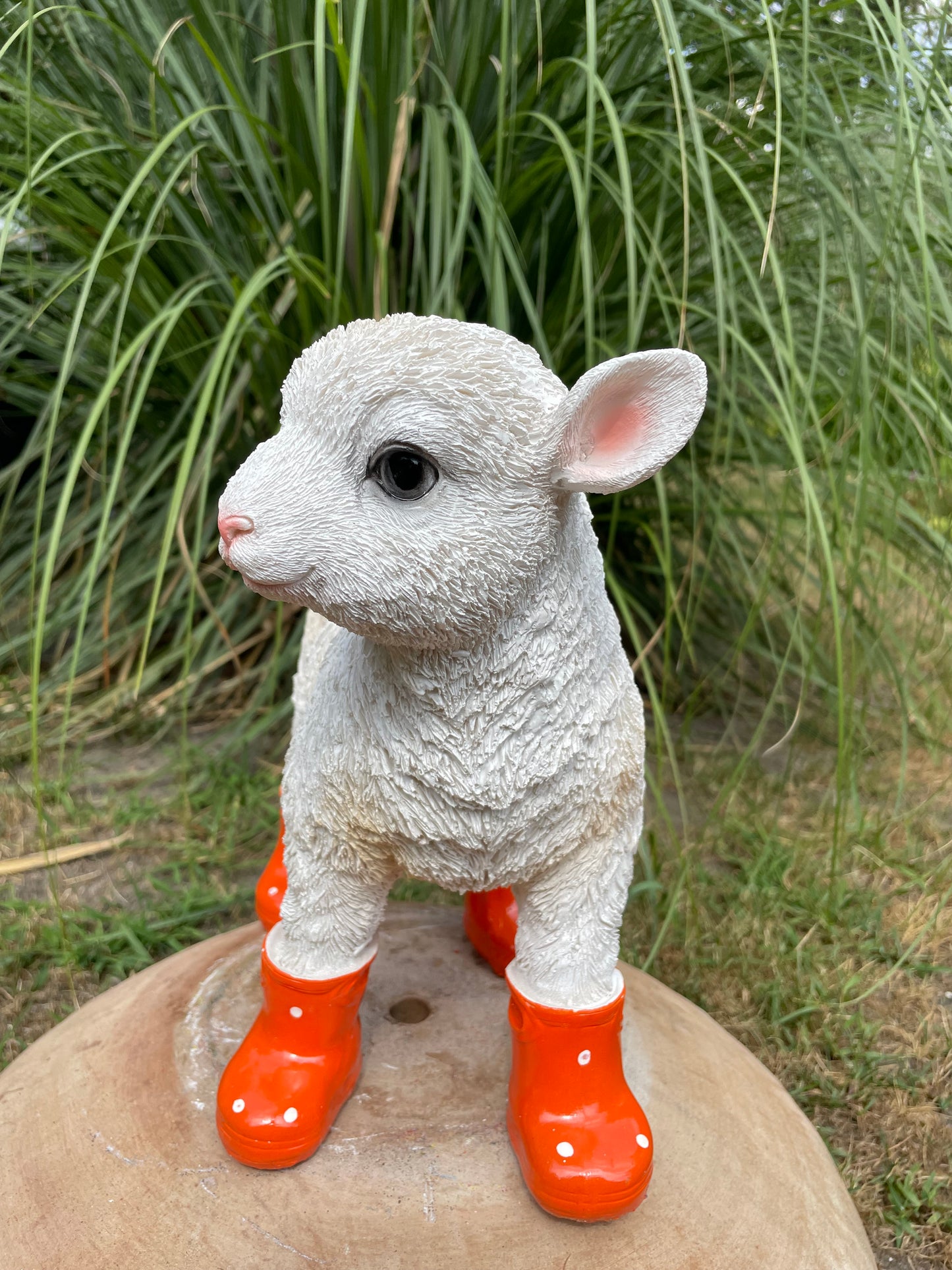 Lammetje laarsjes, boerderij, tuin, Oranje 30cm