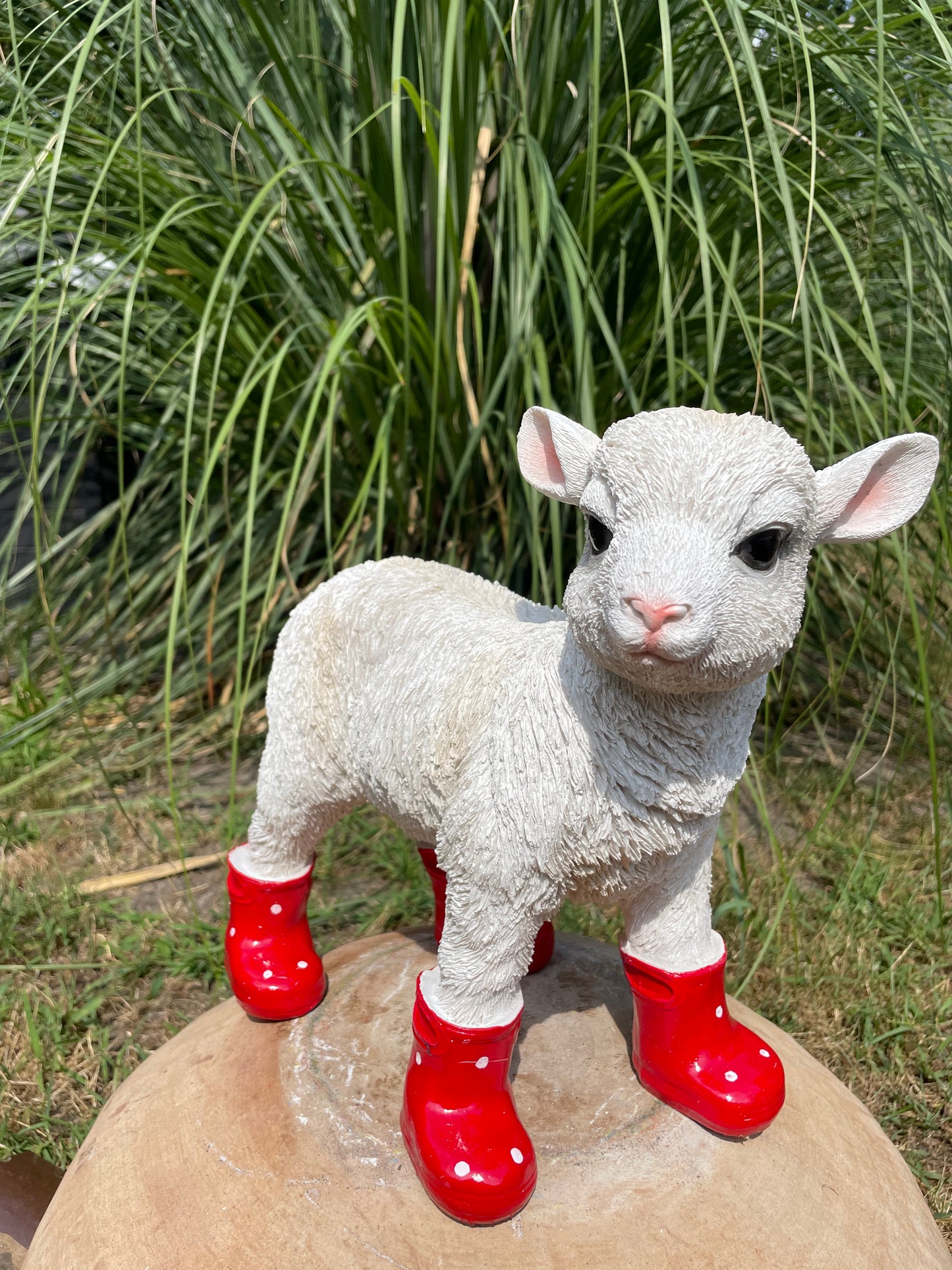 Lammetje laarsjes, boerderij, tuin, Rood 30cm