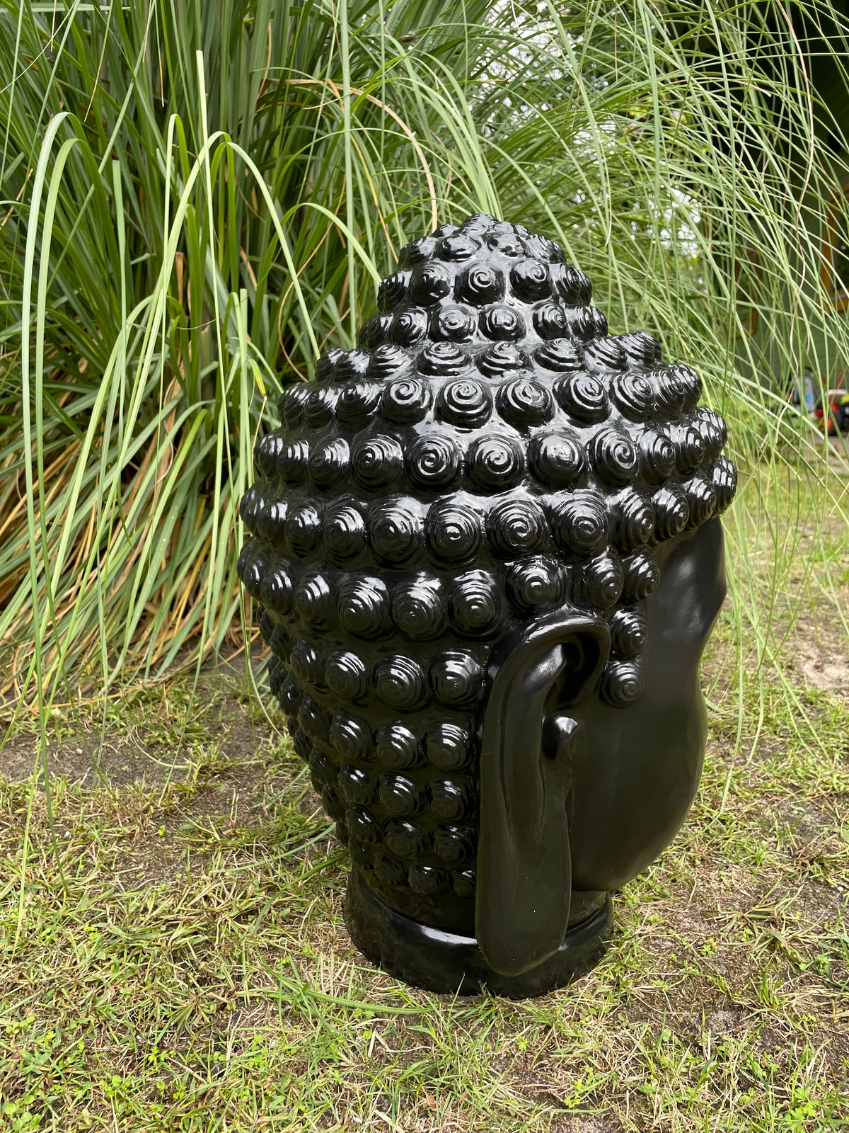 Boeddha hoofd zwart 55cm