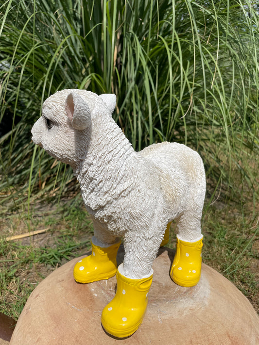 Lammetje laarsjes, boerderij, tuin, Geel 30cm