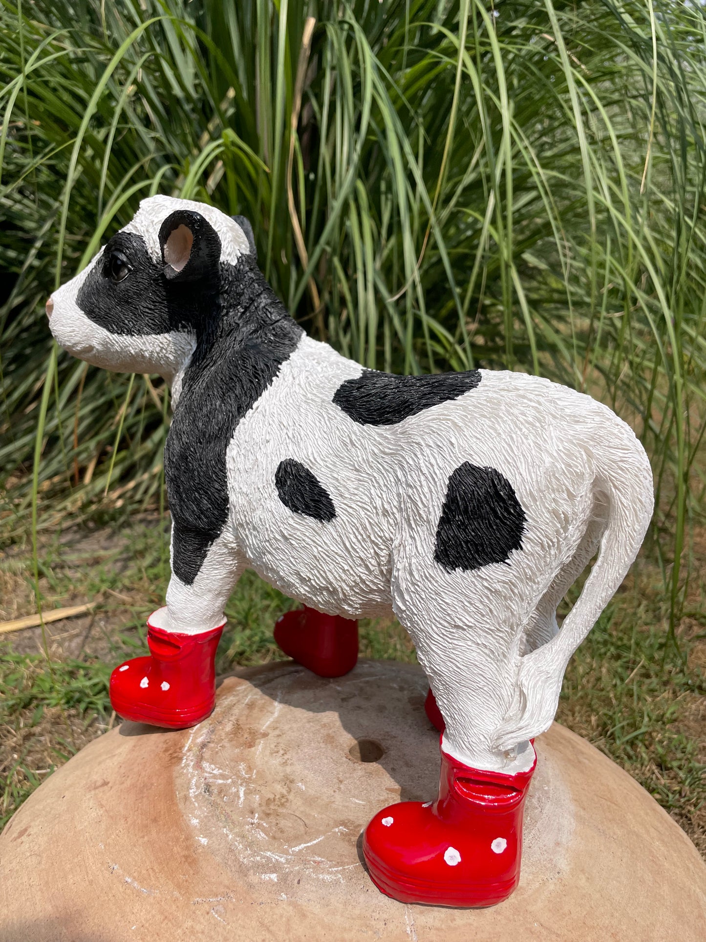 Kalfje laarsjes, boerderij, tuin, Rood 30cm
