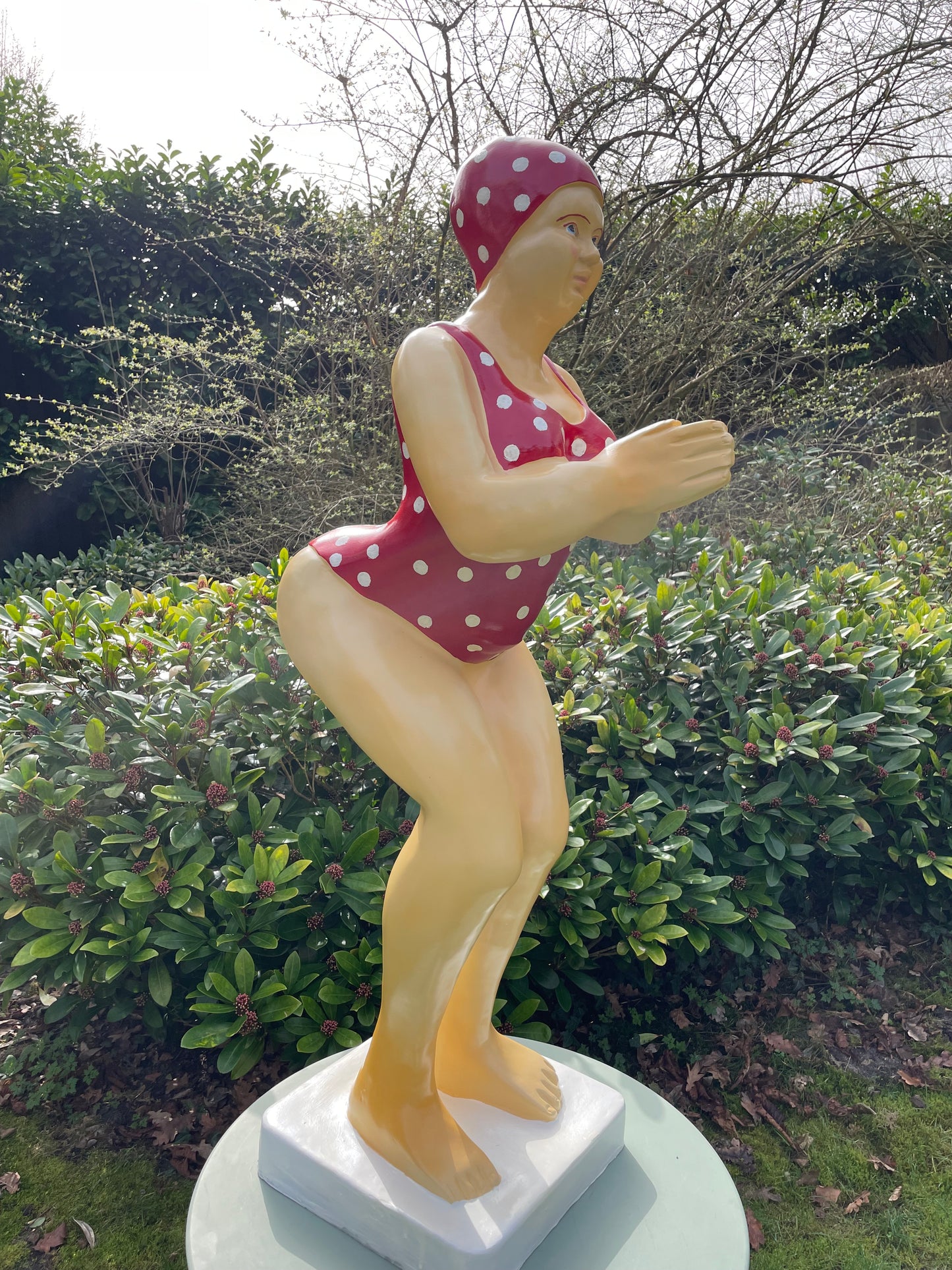 Duikende dame Rood bolletje jacuzzi tuin, zwembad, vijver 115cm
