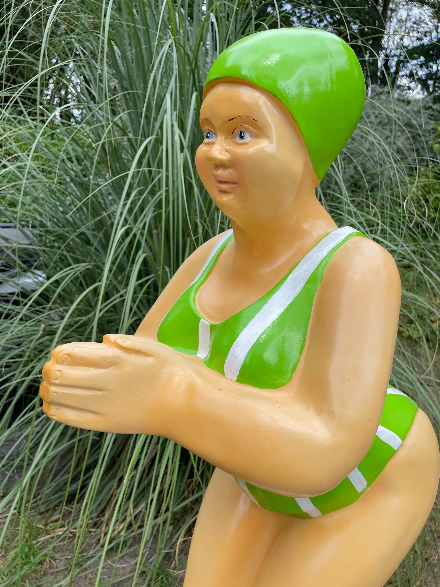 Duikende dame Groen jacuzzi tuin, zwembad, vijver 115cm