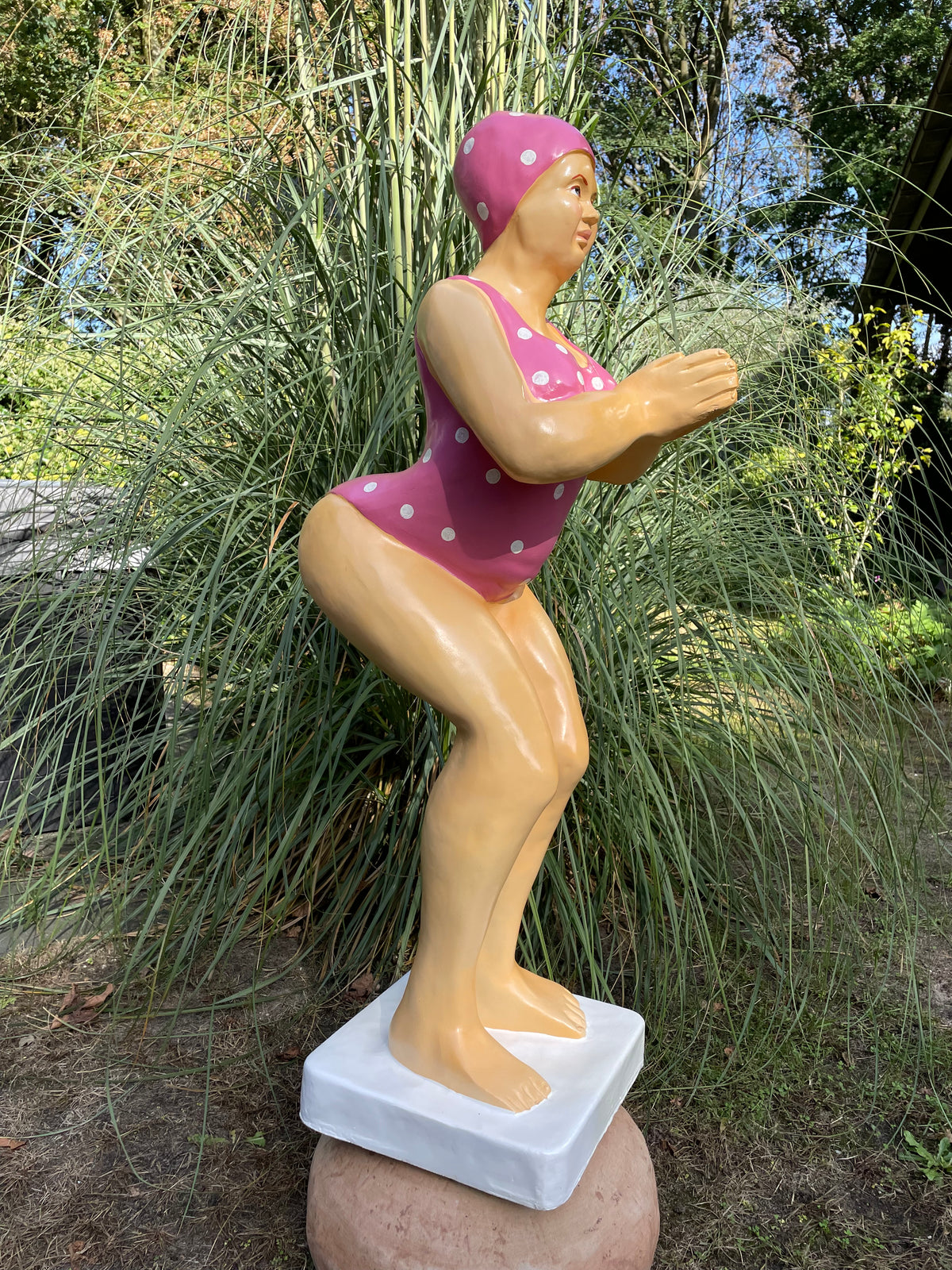Duikende dame Roze jacuzzi tuin, zwembad, vijver 115cm