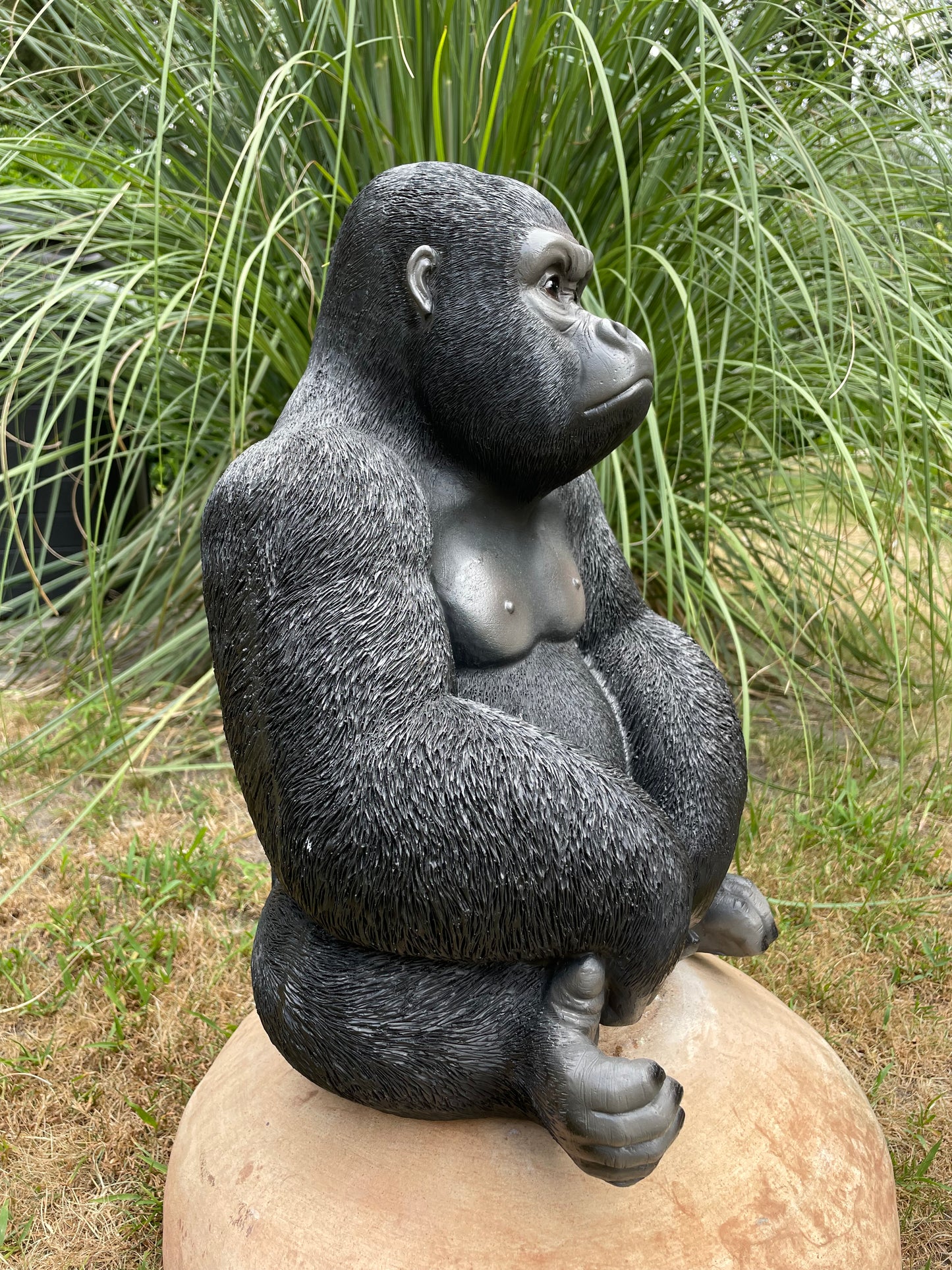 (Tuin)Beeld gorilla, tuin, zwembad, vijver 25cm