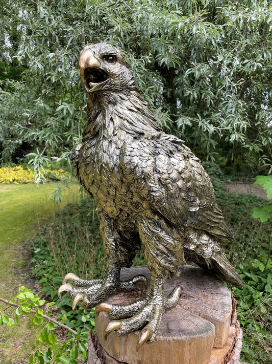 Tuinbeeld Arend antiek goud gazon, tuin, dierentuin, 55 cm