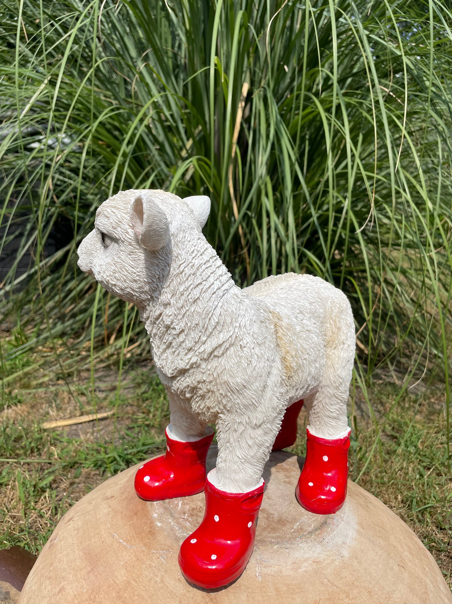 Lammetje laarsjes, boerderij, tuin, Rood 30cm