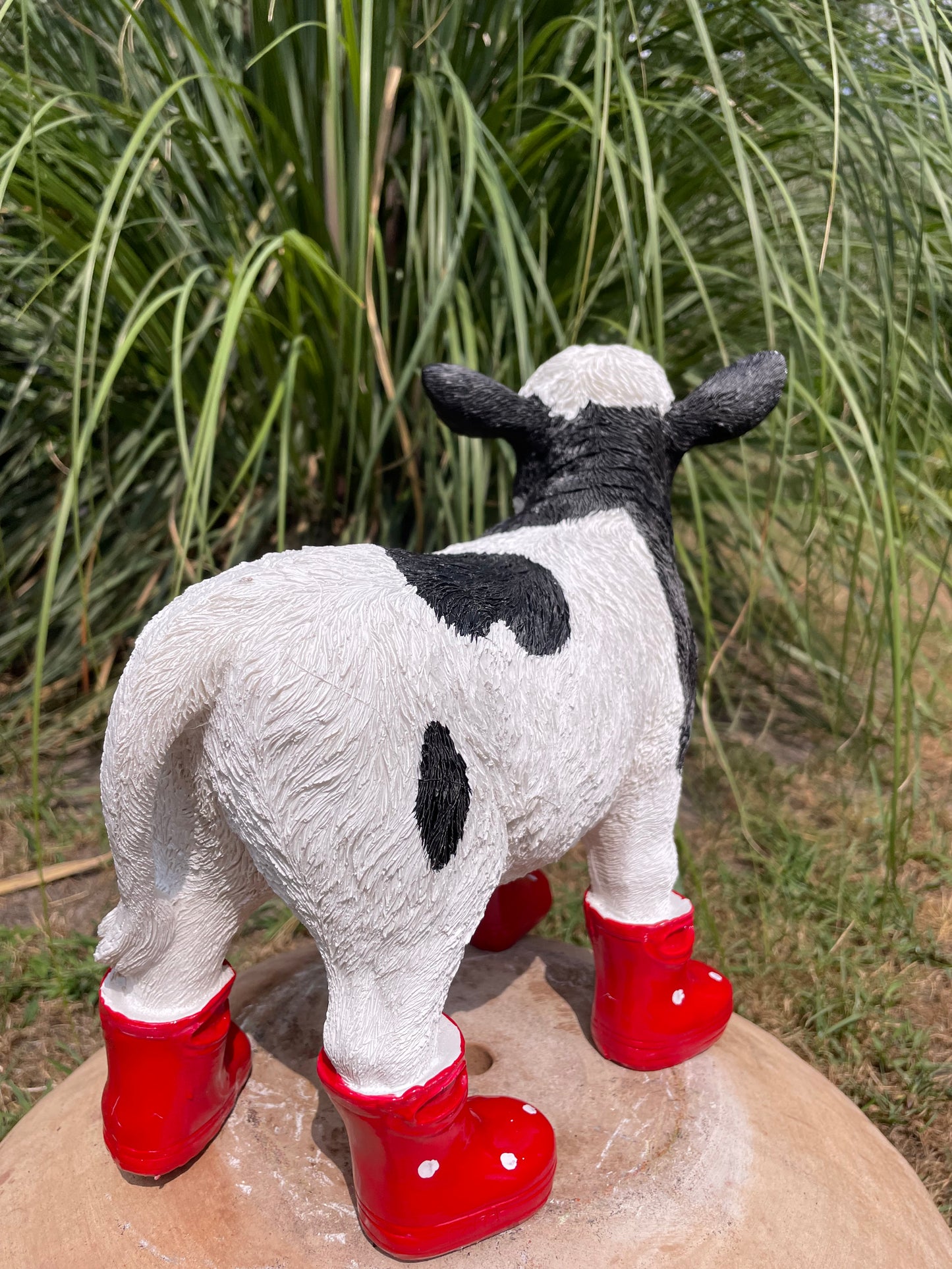 Kalfje laarsjes, boerderij, tuin, Rood 30cm