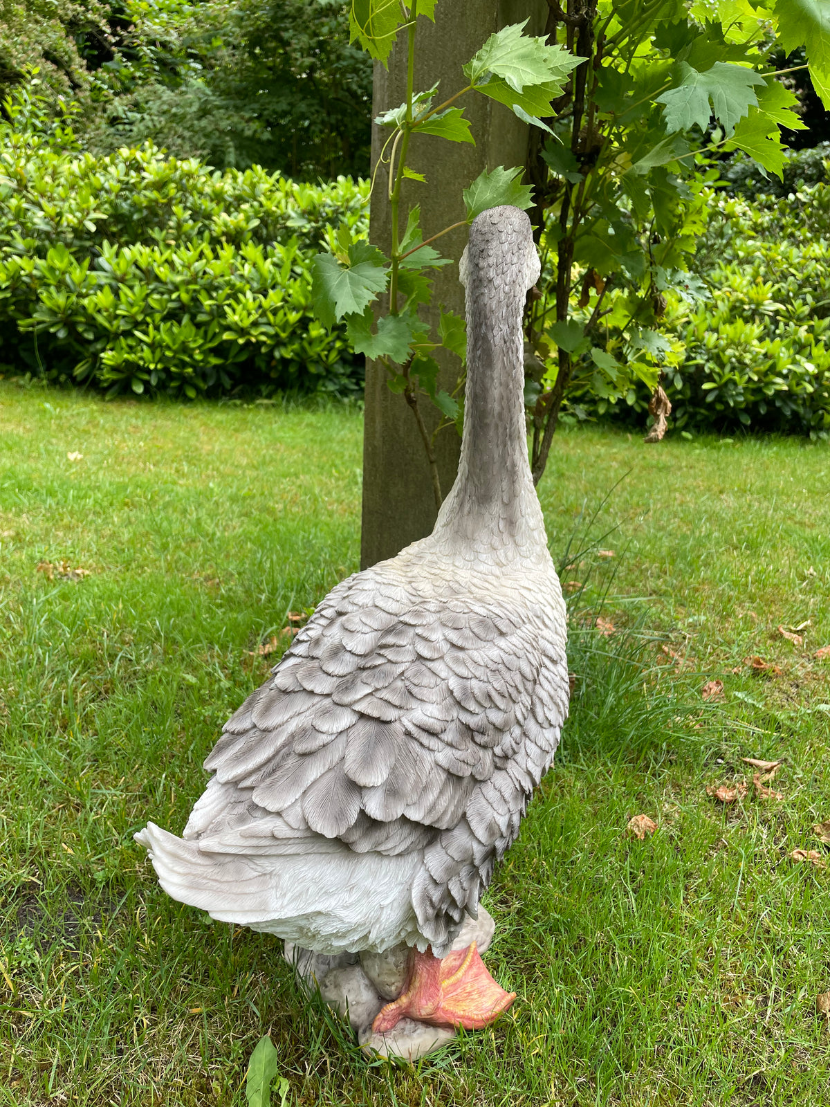 Beeld Gans bruin-grijs-wit, tuin, zwembad, vijver, boerderij 60cm